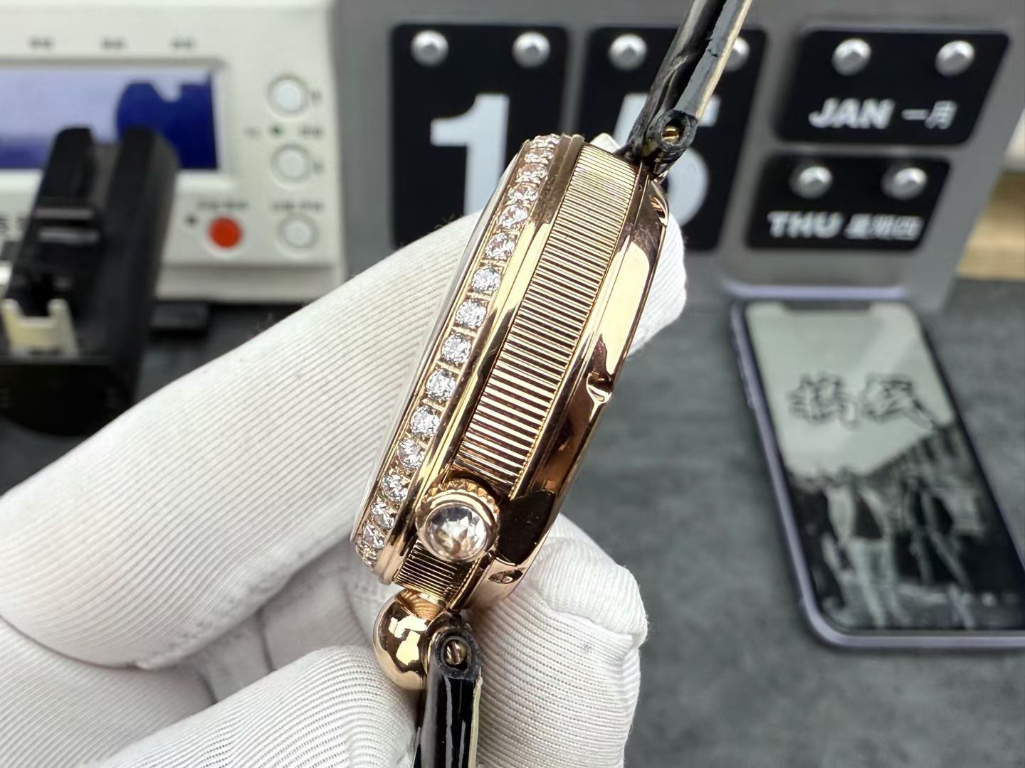 Breguet Gr Watch Case Size Small Size33 X 25 117 99gram 26gram Original Fish Eye Effect, Diamond Originalk ,zf Strap Clasp Movement Breguet.537/3 Qc