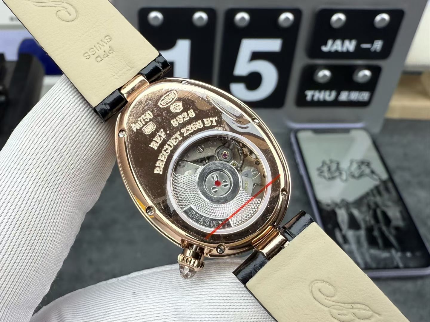 Breguet Gr Watch Case Size Small Size33 X 25 117 99gram 26gram Original Fish Eye Effect, Diamond Originalk ,zf Strap Clasp Movement Breguet.537/3 Qc