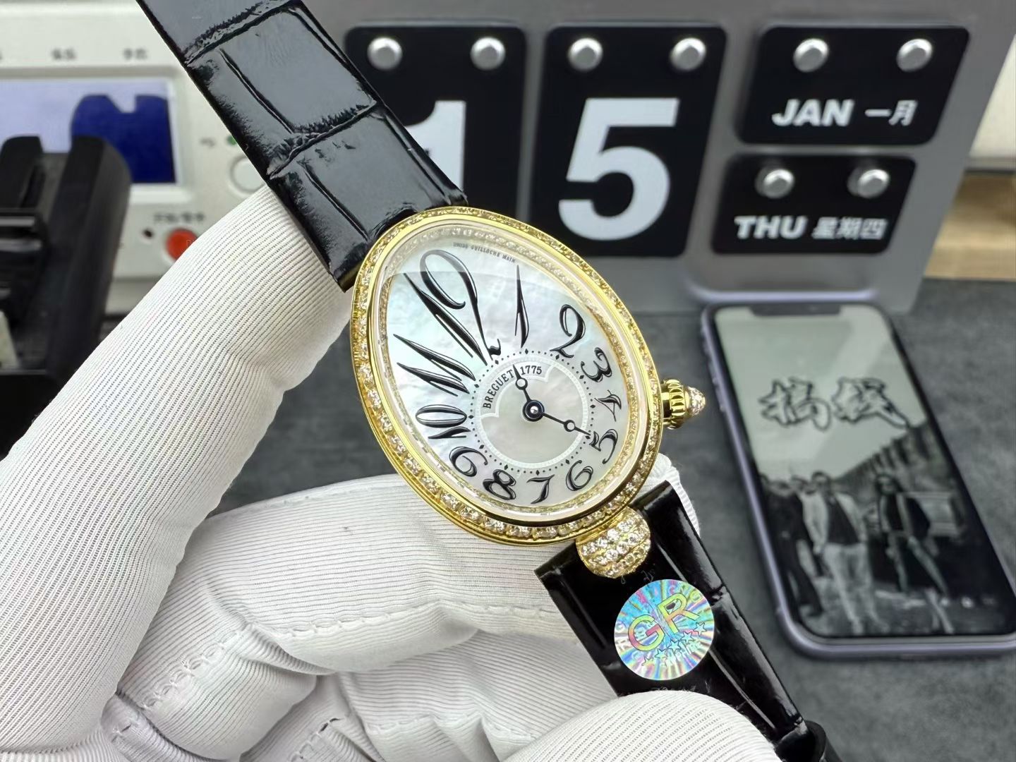 Breguet Gr Watch Case Size Small Size33 X 25 117 99gram 26gram Original Fish Eye Effect, Diamond Originalk ,zf Strap Clasp Movement Breguet.537/3 Qc