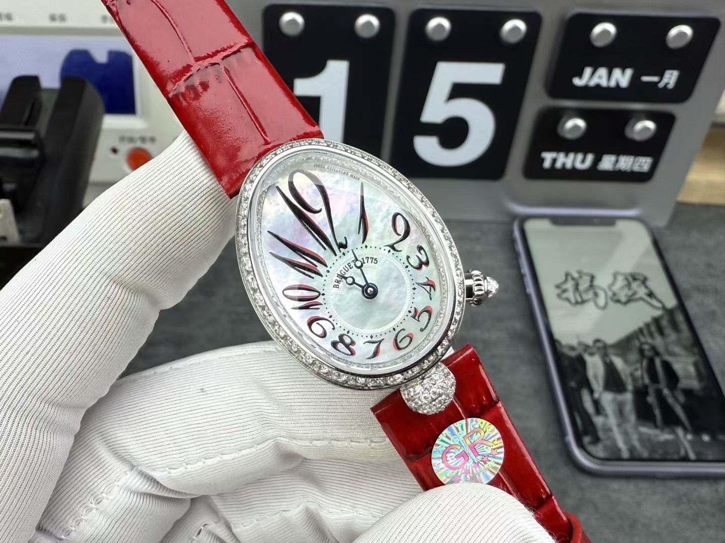 Breguet Gr Watch Case Size Small Size33 X 25 117 99gram 26gram Original Fish Eye Effect, Diamond Originalk ,zf Strap Clasp Movement Breguet.537/3 Qc