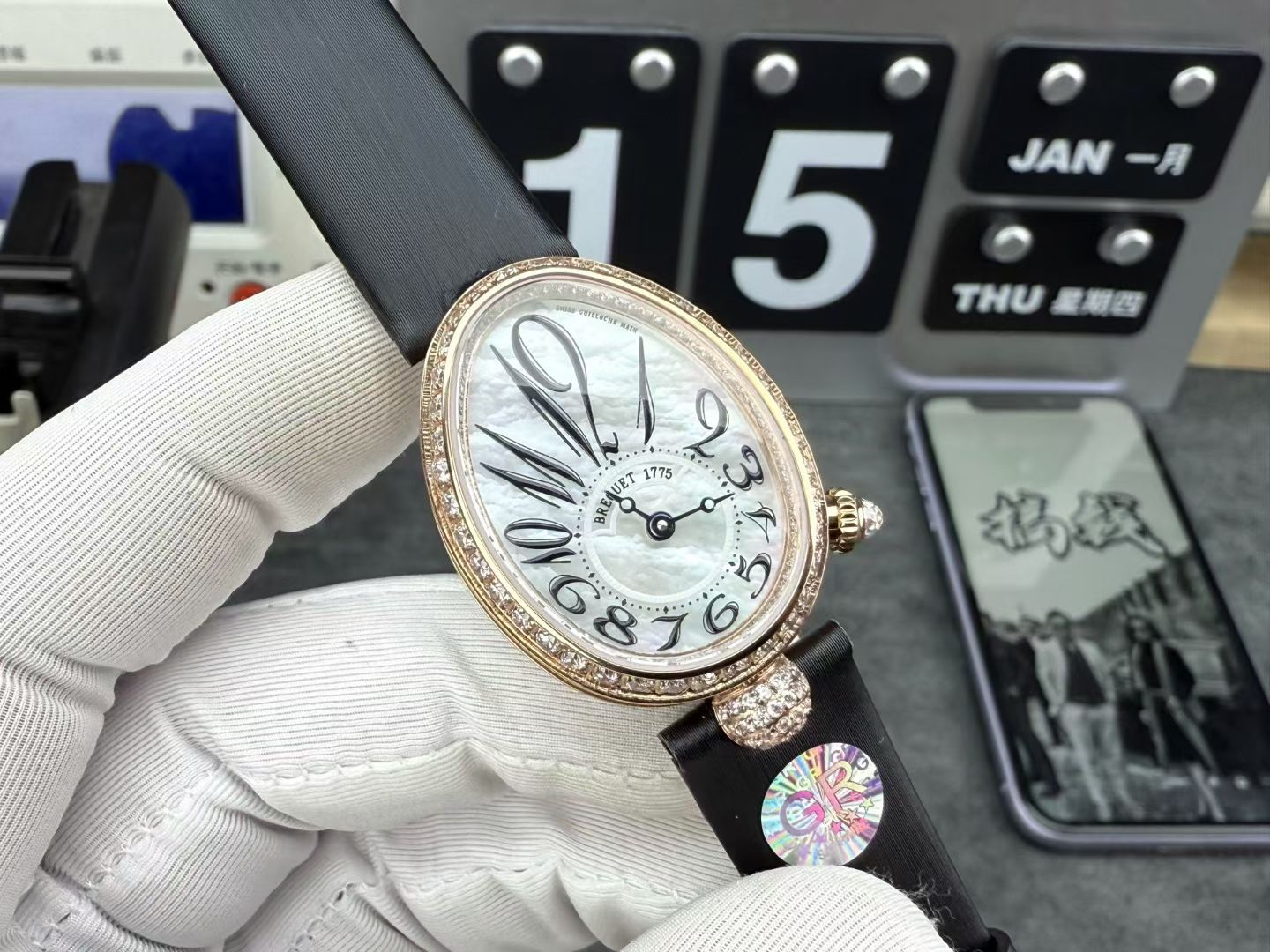 Breguet Gr Watch Case Size Small Size33 X 25 117 99gram 26gram Original Fish Eye Effect, Diamond Originalk ,zf Strap Clasp Movement Breguet.537/3 Qc