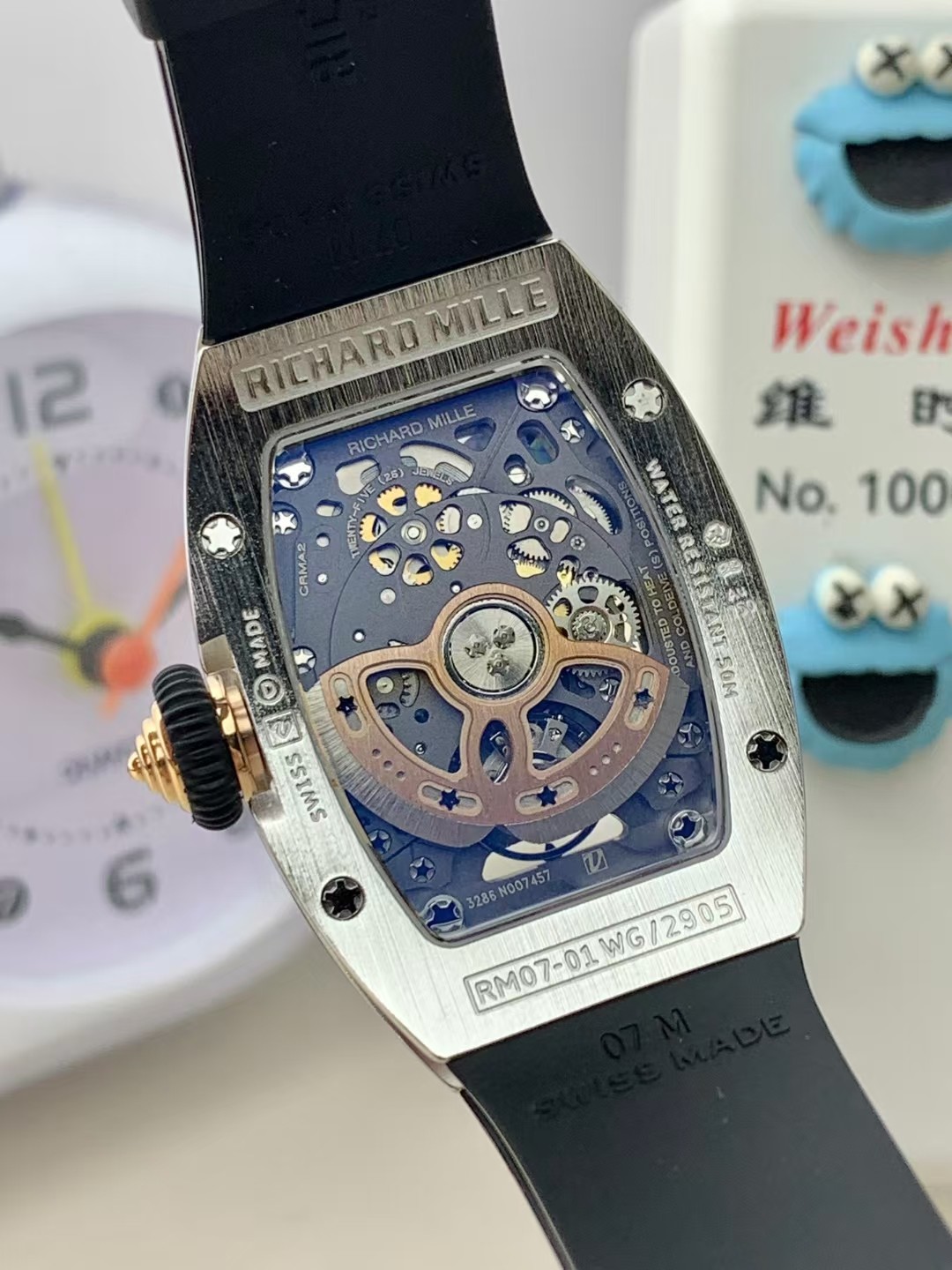 Richard Mille Zf Millerm07-1 1 Watch Case Size45.66 mm 12 Crystal Movement 2watch Dial Luminous 3 Clasp, 4 Crma2automatic Windingmovement, 50 6 Pvd Mechanical