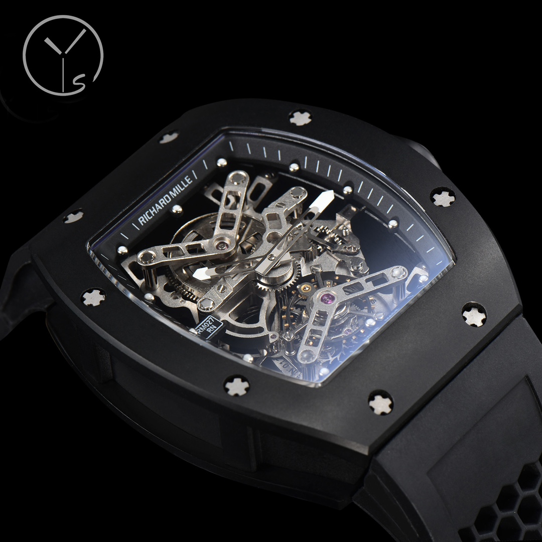 Richard Mille Ys Rm027, Millerm 027 Movement, Rm027 43 mm 50 ,5 Titanium Watch Case, 30, 40, Strap, 95 Rm027, Factory