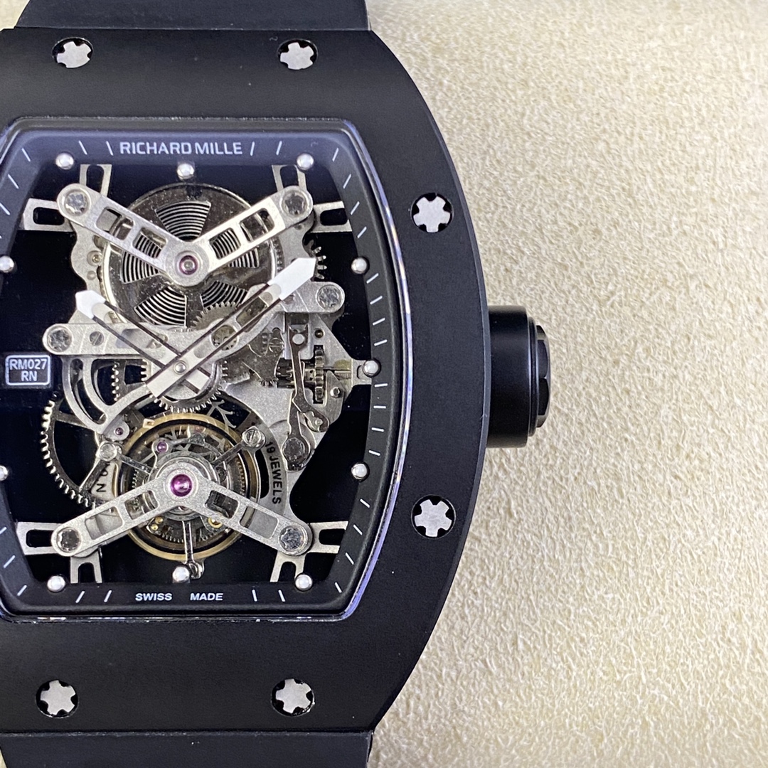 Richard Mille Ys Rm027 Rm027, Millerm 027 Movement, Rm027 43 mm 50 ,5 Titanium Watch Case, 30, 40, Strap, 95 Rm027, Factory