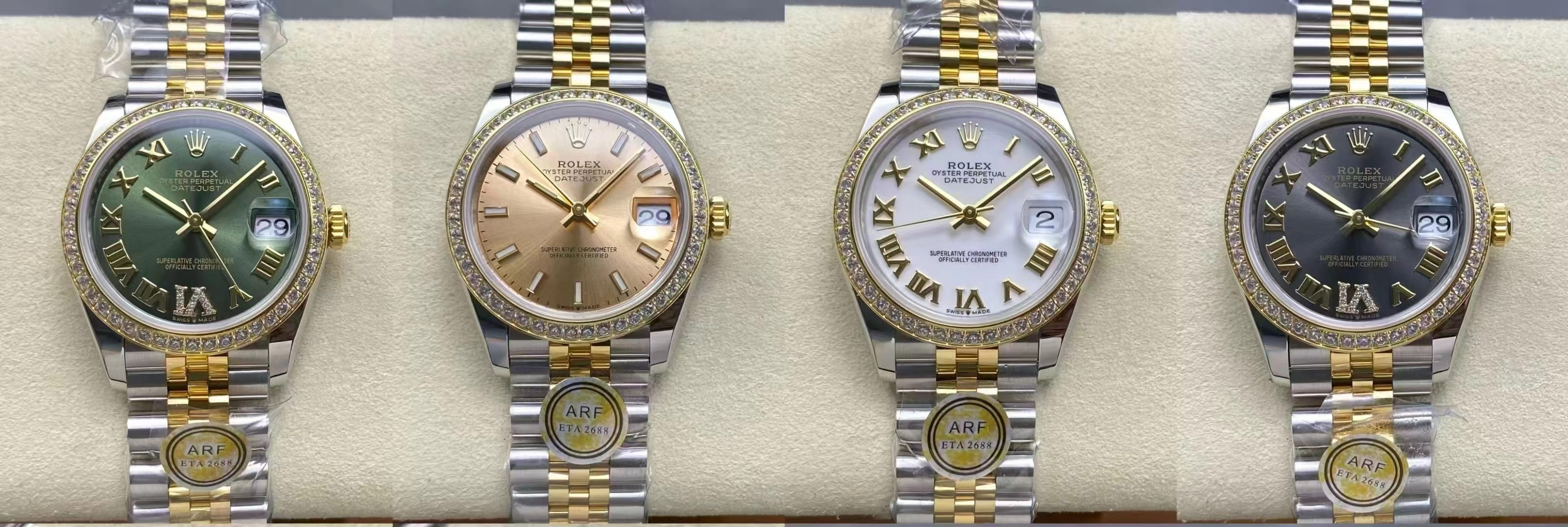 Rolex Arf 31 mm 2688 Movement Watch Strap --arf Markers Clasp --arf Eta 4 / Dial Original 5x