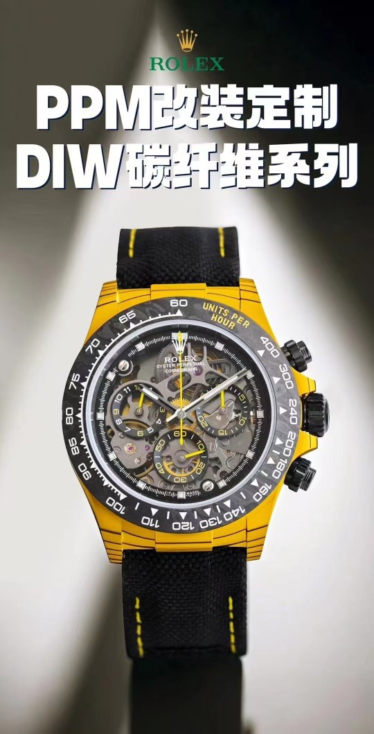 Rolex Ppm Diw ①movement: 4130/4801/4802 movement Diameter: 40 mm Size 50gram, ③watch Case .watch ④watch Strap Clasp ⑤ diamond