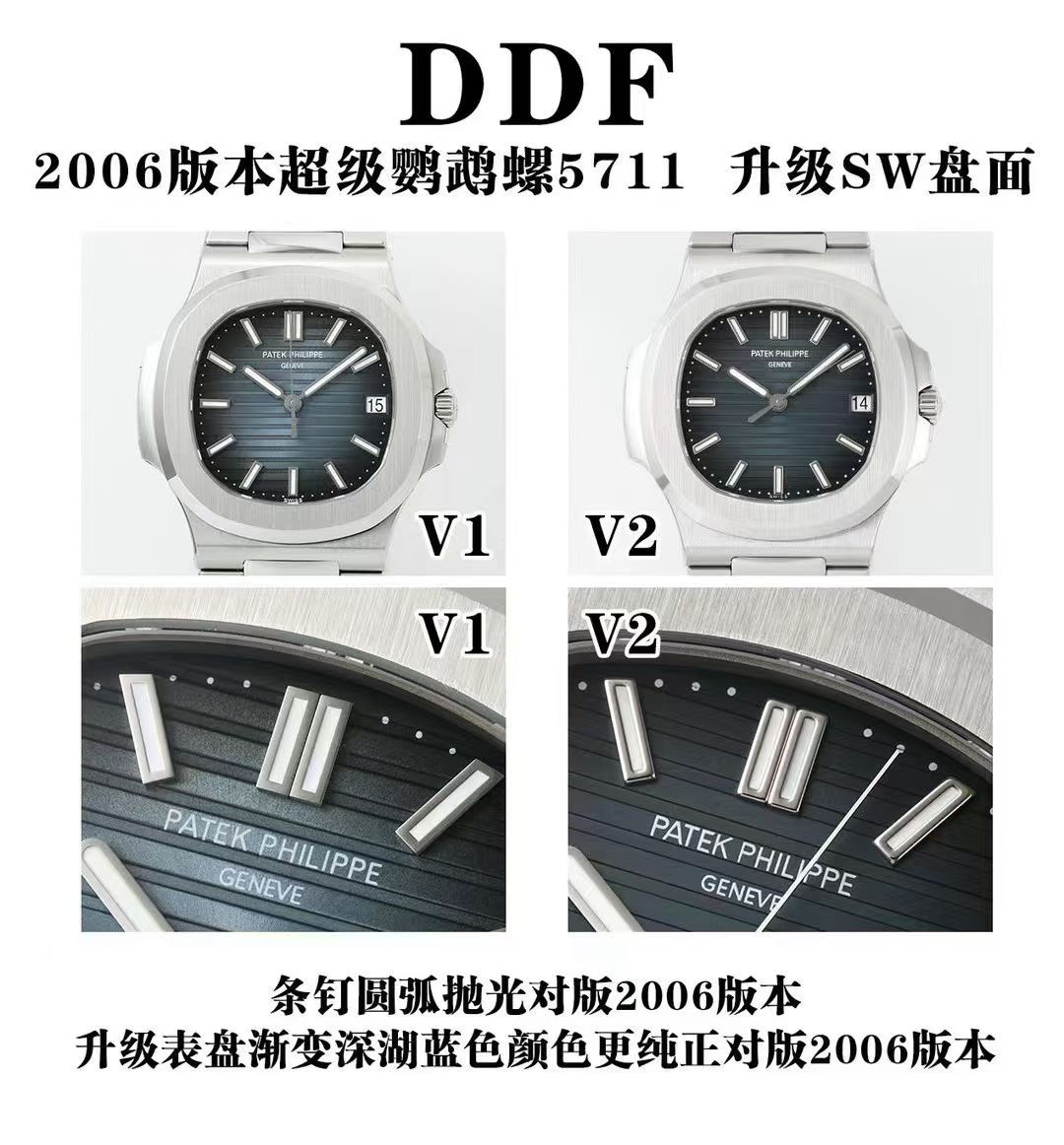 Patek Philippe Ddfpatek 06 5711 Cal324 1 Sw 2watch Dial 3 4 R 43-9 5watch Strap 6diamond 7 1-1cal324 Movement 4thickness 8 9 1-1 Ddf