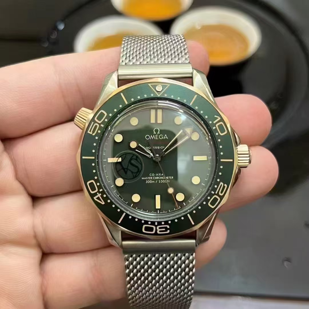 Omega 300 :1new Style 42 Watch Case. .2 .3 Dial Super-luminovaluminous Markers, Luminous.4watch Hands Pvd 5 Calibre 8806 Movement, 25,200 / 72 Strap