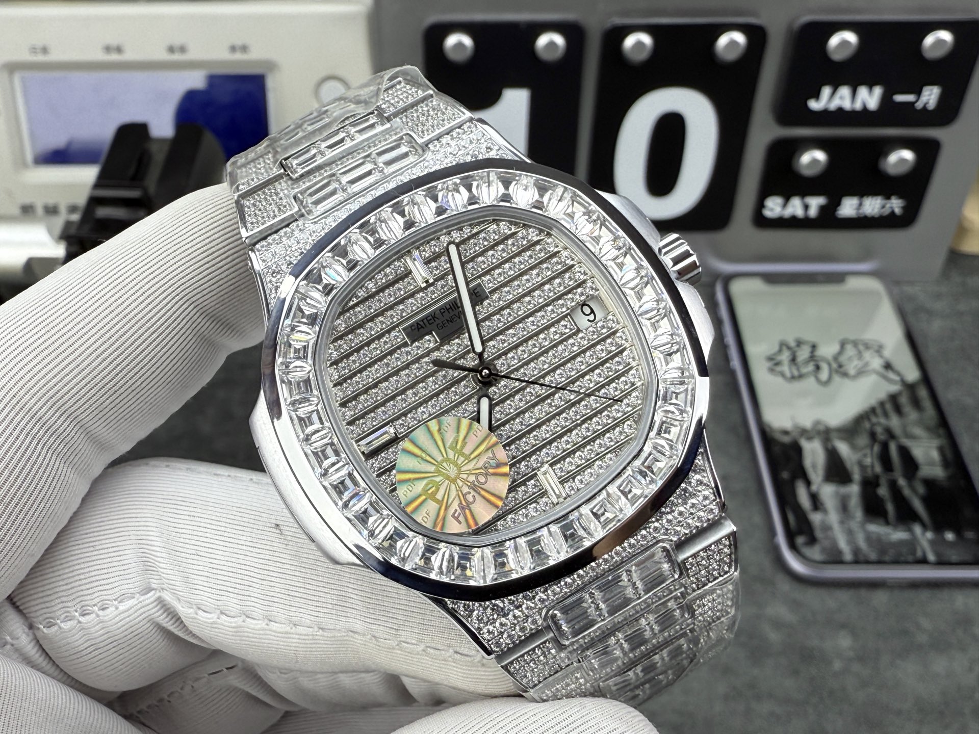 Patek Philippe Pdf Factory Nautilus 5719 Size:40 mm x8.7 Movement: 26-330 Automatic Windingmovement, 316l Cnc ,rose Gold Plated Watch Case 100 32 T 803 150 Dial 255 3