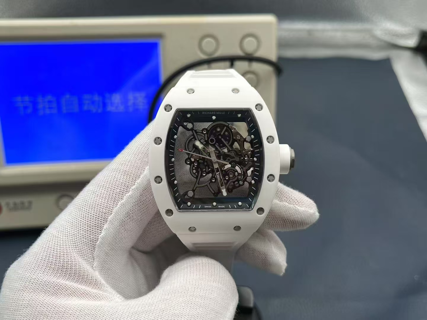 Richard Mille Zf Factory 2025 V3 Millerm055 Ceramic :watch Case ,mechanical Mold Opening Clasp, Strap .logo 100, Rm055 V3