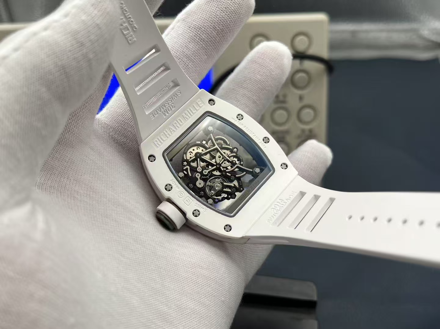 Richard Mille Zf Factory 2025 V3 Millerm055 Ceramic :watch Case ,mechanical Mold Opening Clasp, Strap .logo 100, Rm055 V3