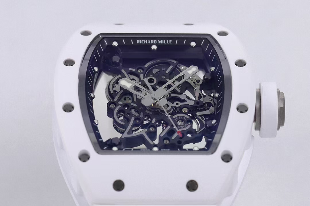 Richard Mille Zf Factory 2025 V3 Millerm055 Ceramic :watch Case ,mechanical Mold Opening Clasp, Strap .logo 100, Rm055 V3