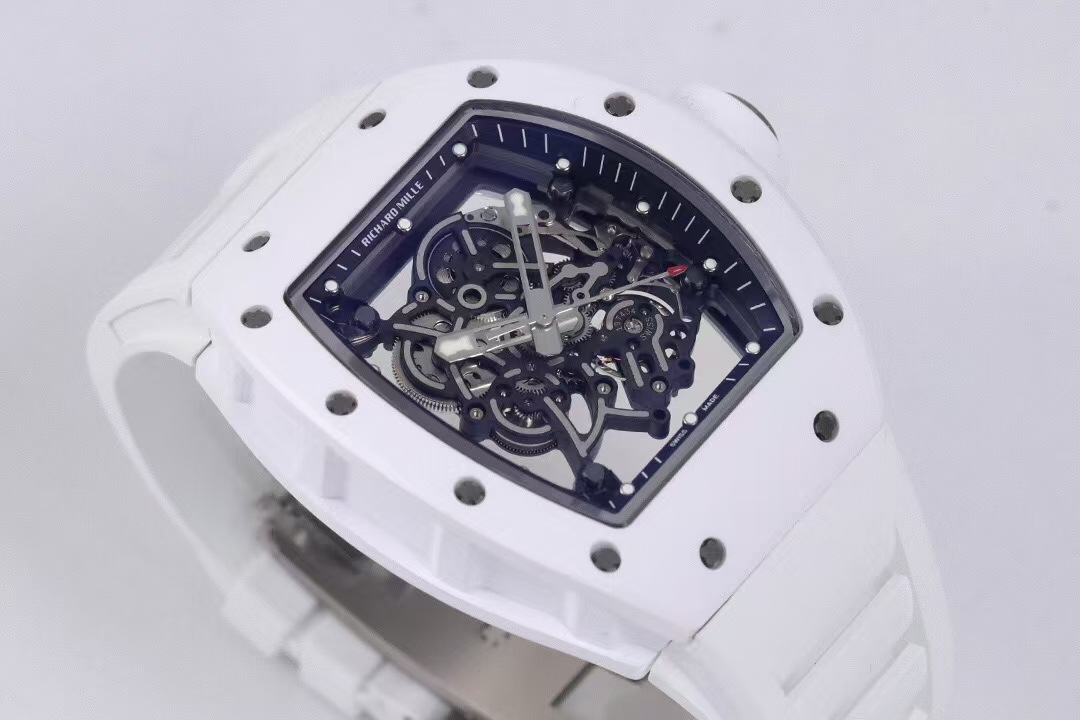 Richard Mille Zf Factory 2025 V3 Millerm055 Ceramic :watch Case ,mechanical Mold Opening Clasp, Strap .logo 100, Rm055 V3
