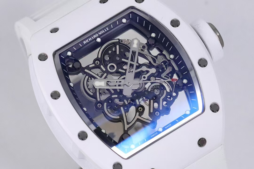 Richard Mille Zf Factory 2025 V3 Millerm055 Ceramic :watch Case ,mechanical Mold Opening Clasp, Strap .logo 100, Rm055 V3