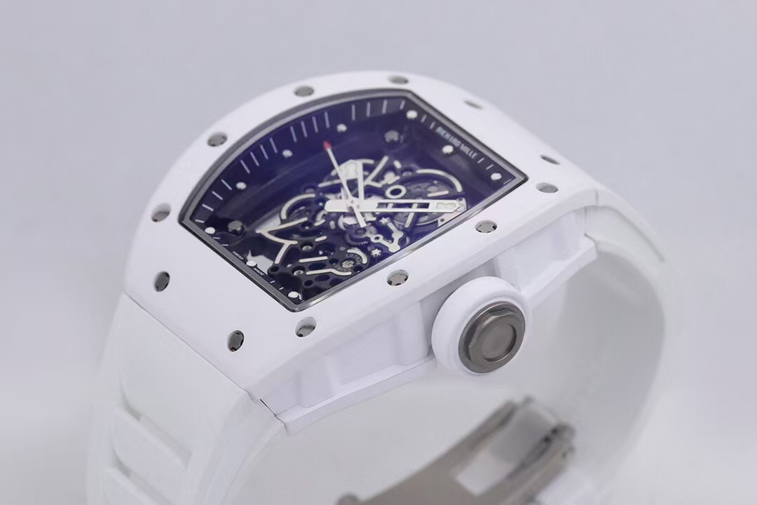 Richard Mille Zf Factory 2025 V3 Millerm055 Ceramic :watch Case ,mechanical Mold Opening Clasp, Strap .logo 100, Rm055 V3