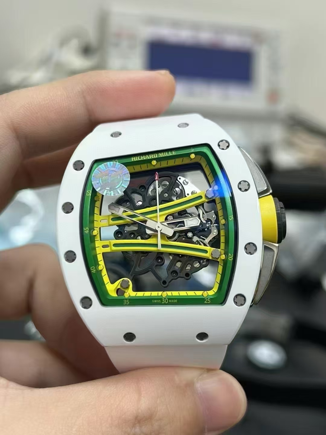 Richard Mille Zf Millerm061 Tzp-n Ceramic Rm061 1 Tzp-n 6g/cm3 .tzp-n 95, 2 Rm055 movement, Rm061 Rmul2 Manual Windingmovement, Rm061