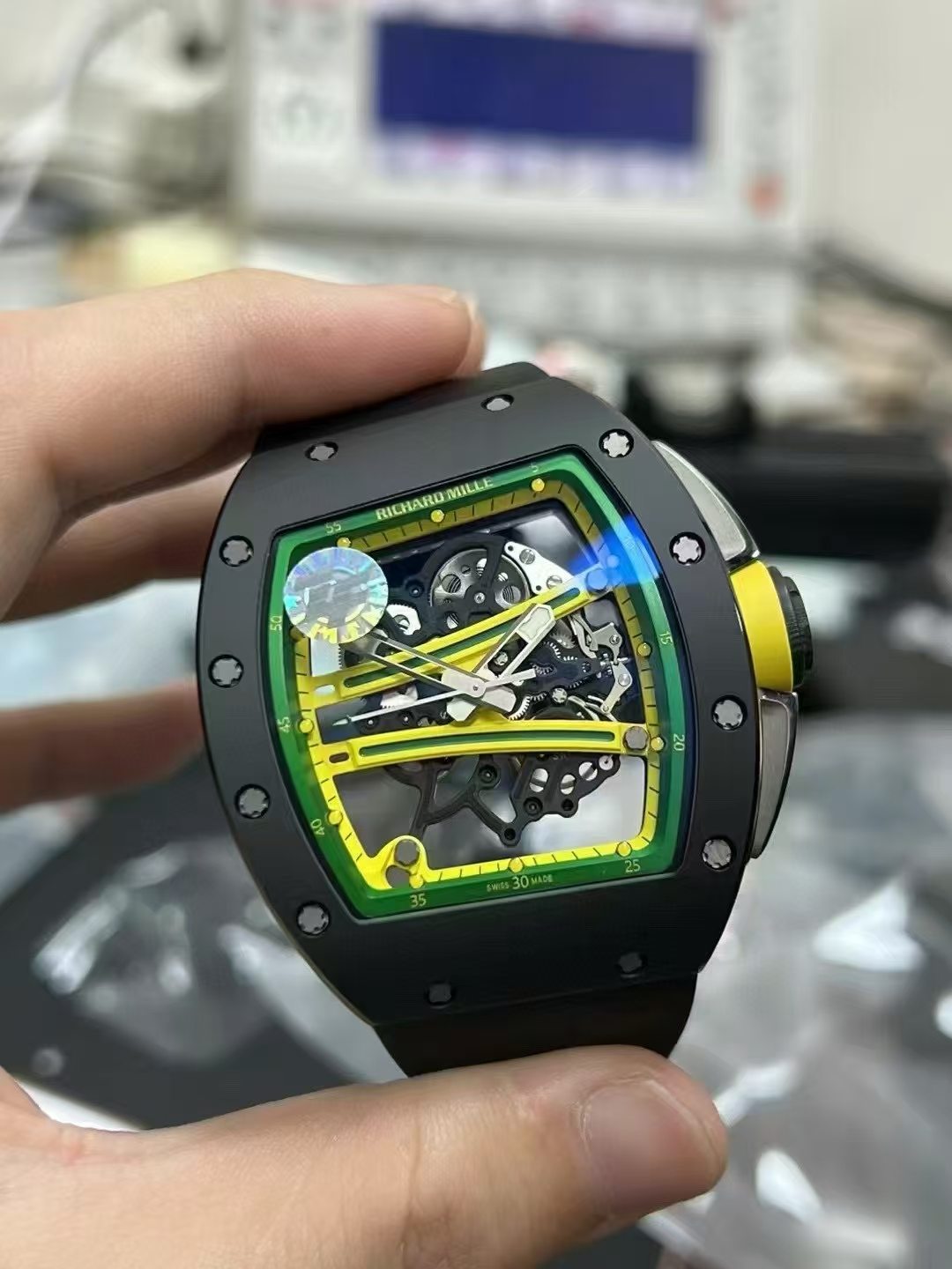 Richard Mille Zf Millerm061 Tzp-n Ceramic Rm061 1 Tzp-n 6g/cm3 .tzp-n 95, 2 Rm055 movement, Rm061 Rmul2 Manual Windingmovement, Rm061