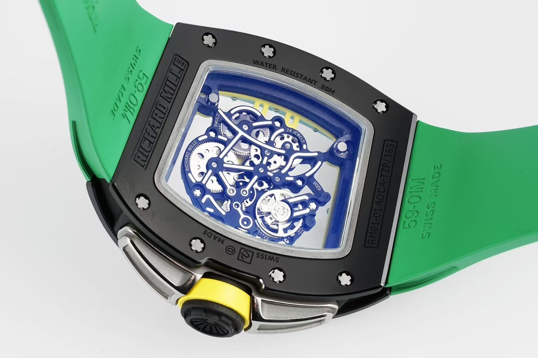 Richard Mille Zf Millerm061 Tzp-n Ceramic Rm061 1 Tzp-n 6g/cm3 .tzp-n 95, 2 Rm055 movement, Rm061 Rmul2 Manual Windingmovement, Rm061