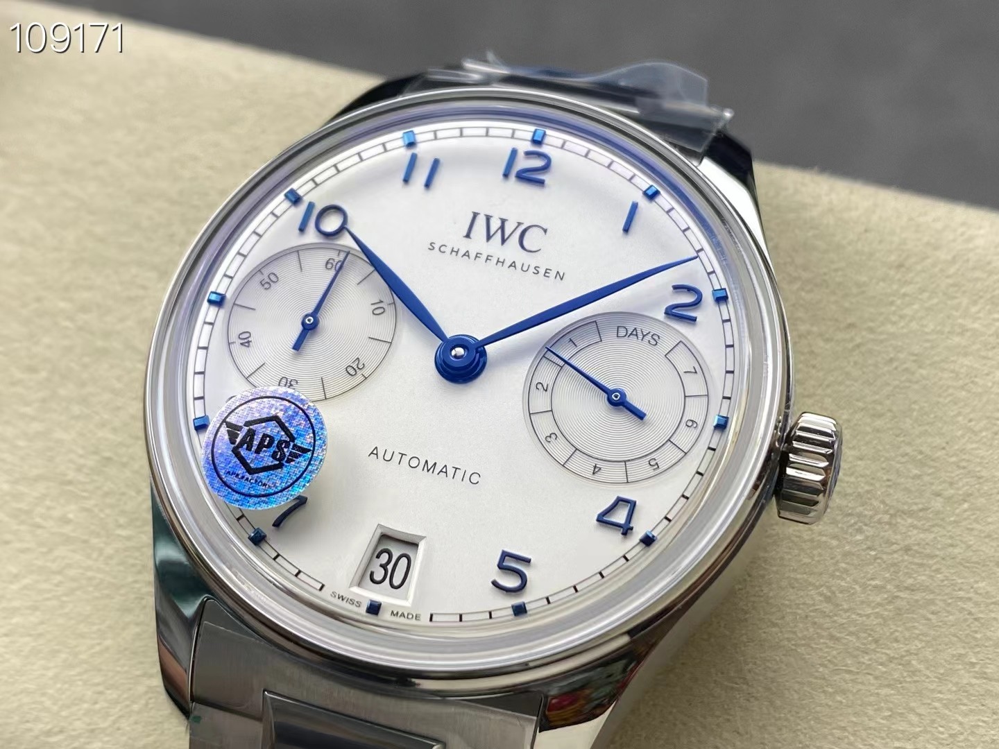 Iwc Aps Case Diameter Watch Hands Dna. 1 4 Thickness 13 2 3 Dial: ,new Style 9 Markers