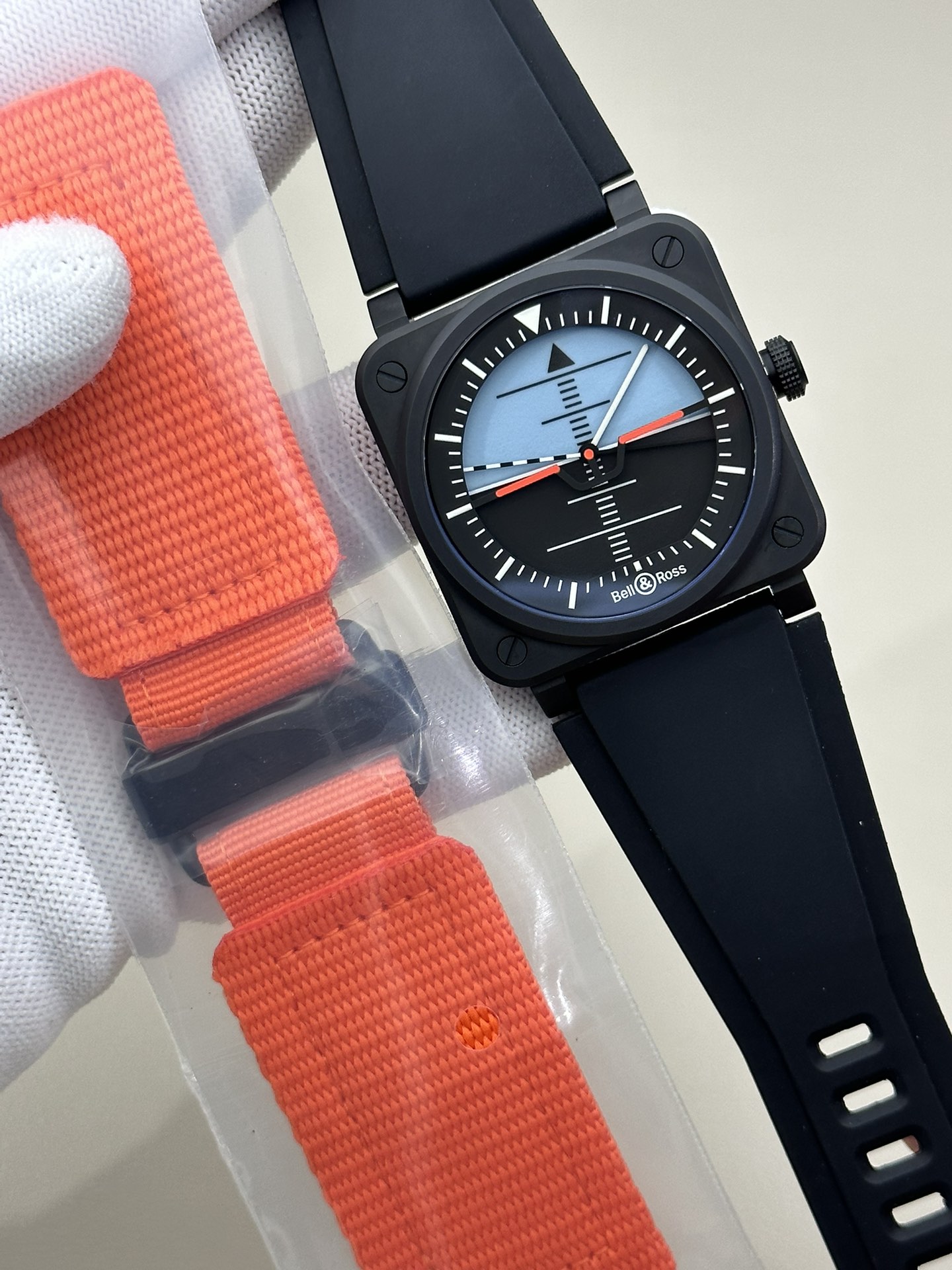 Br-03 Horizon Ceramic Br Bellross Sw300 movement. 100 Citizengos5 Eta 2892 Watch Dial:luminous X1 Super-luminova .super-luminovaluminous Luminous Markers. 41x 06 Ceramic.waterproof100 Canvas Strap