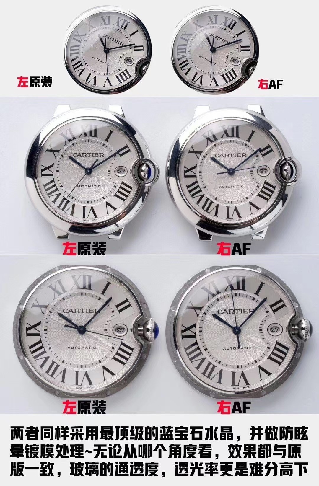 Cartier Af 2020 42 mm 19 Watch Dial Markers Steel Strap Clasp Seiko Original Case 3 Waterproof Logo, Cnc 8 Hands movement Top 2824