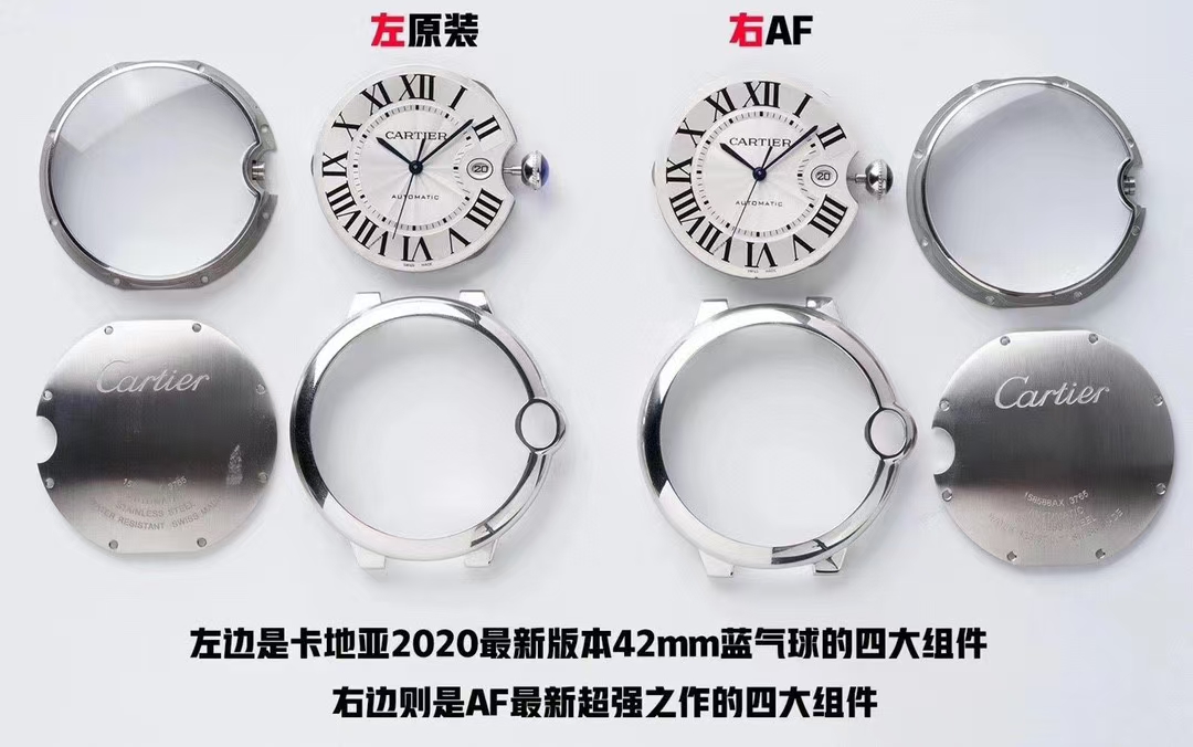 Cartier Af 2020 42 mm 19 Watch Dial Markers Steel Strap Clasp Seiko Original Case 3 Waterproof Logo, Cnc 8 Hands movement Top 2824