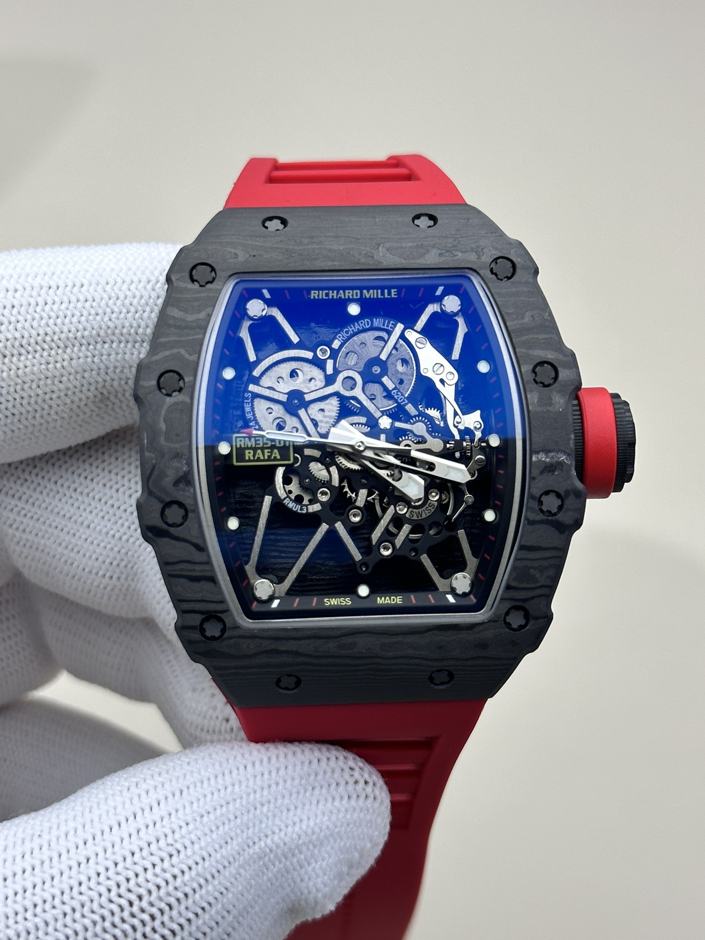 Richard Mille Bbr Millerichard Millerm 35-01 Rafael Nadal 1 movement: Originalrmul3 ,original 2watch Case: Ntpt ,gram 50g, ,cnc Watch 3watch Dial: Crystal: Strap: Clasp: Clasp,originalmold Opening, Titanium