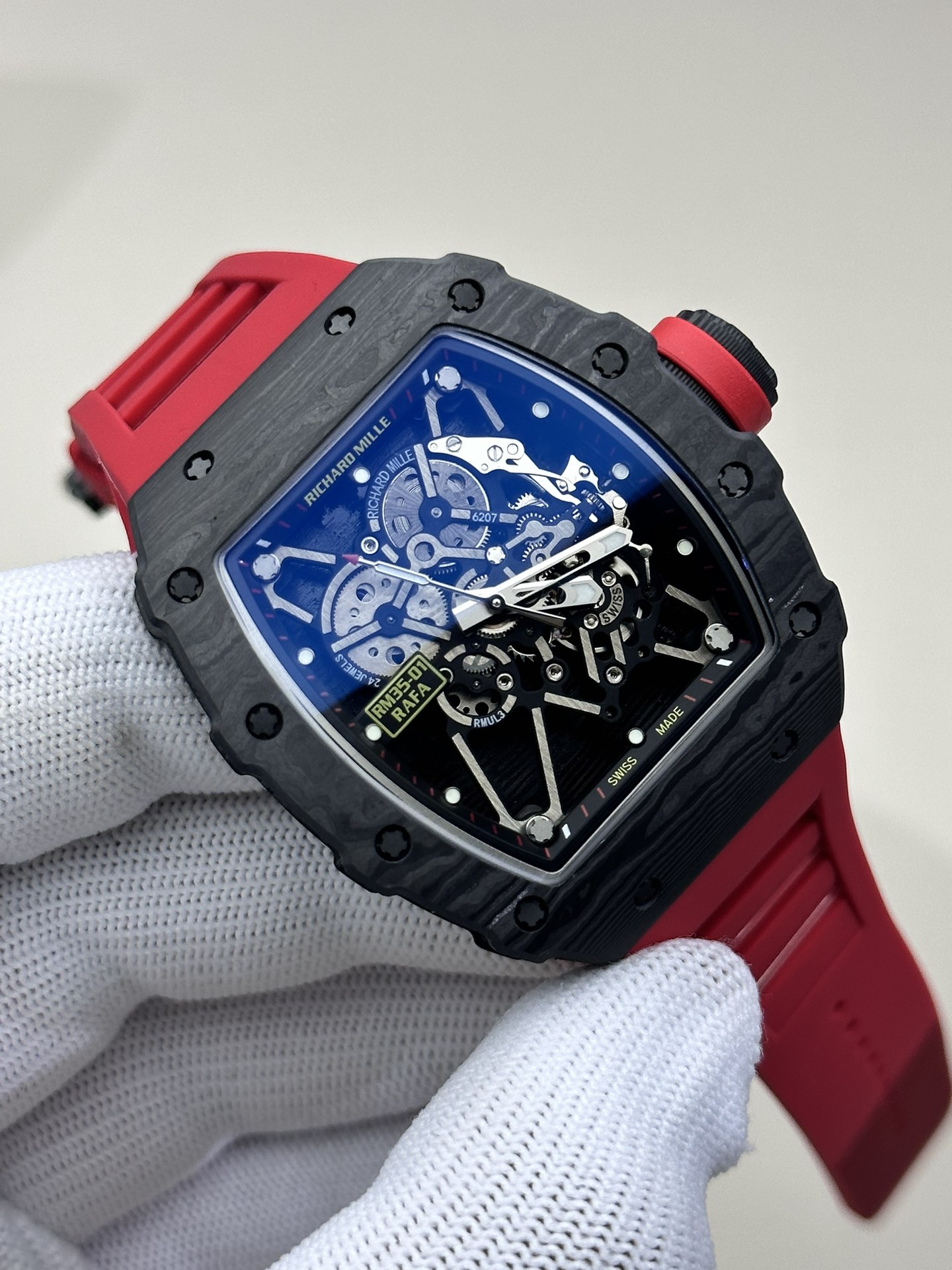 Richard Mille Bbr Millerichard Millerm 35-01 Rafael Nadal 1 movement: Originalrmul3 ,original 2watch Case: Ntpt ,gram 50g, ,cnc Watch 3watch Dial: Crystal: Strap: Clasp: Clasp,originalmold Opening, Titanium