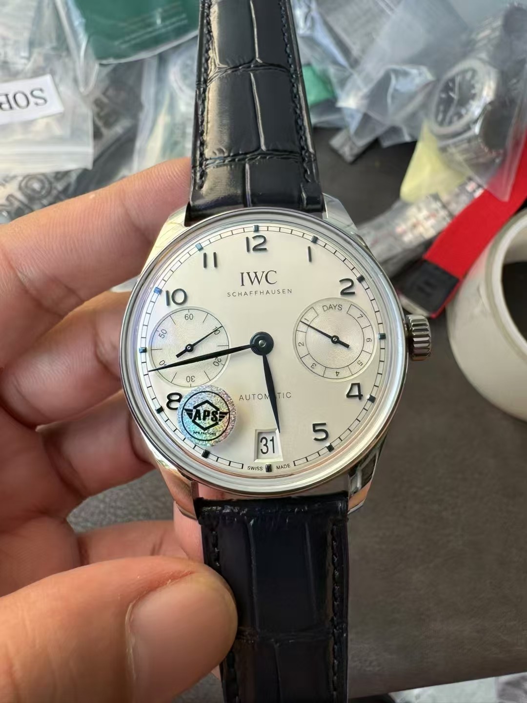 Iwc Aps 2024 Case Diameter Watch Hands Dna. 1 4 Thickness 13 2 3 Dial: ,new Style 9 Markers