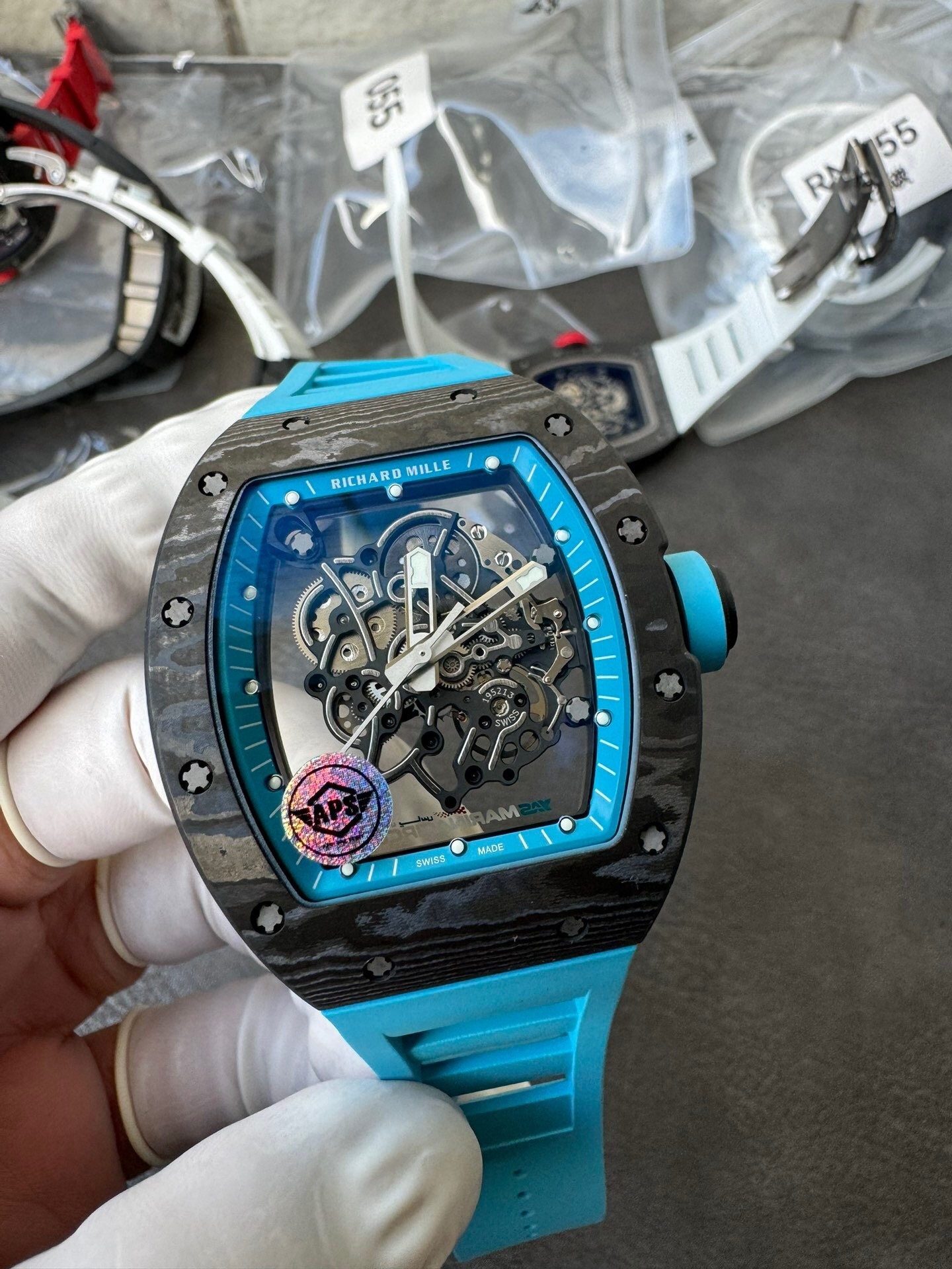Richard Mille Apsnew Stylerm055 Stylerm055 Titanium Movementrmul2, Movement,watch Case,watch Strap 1 Movement: Rmul2, 2 Watch Case: Ntptwatch 3 Mold Opening 4 5 6 Clasp:watch Clasp Aps
