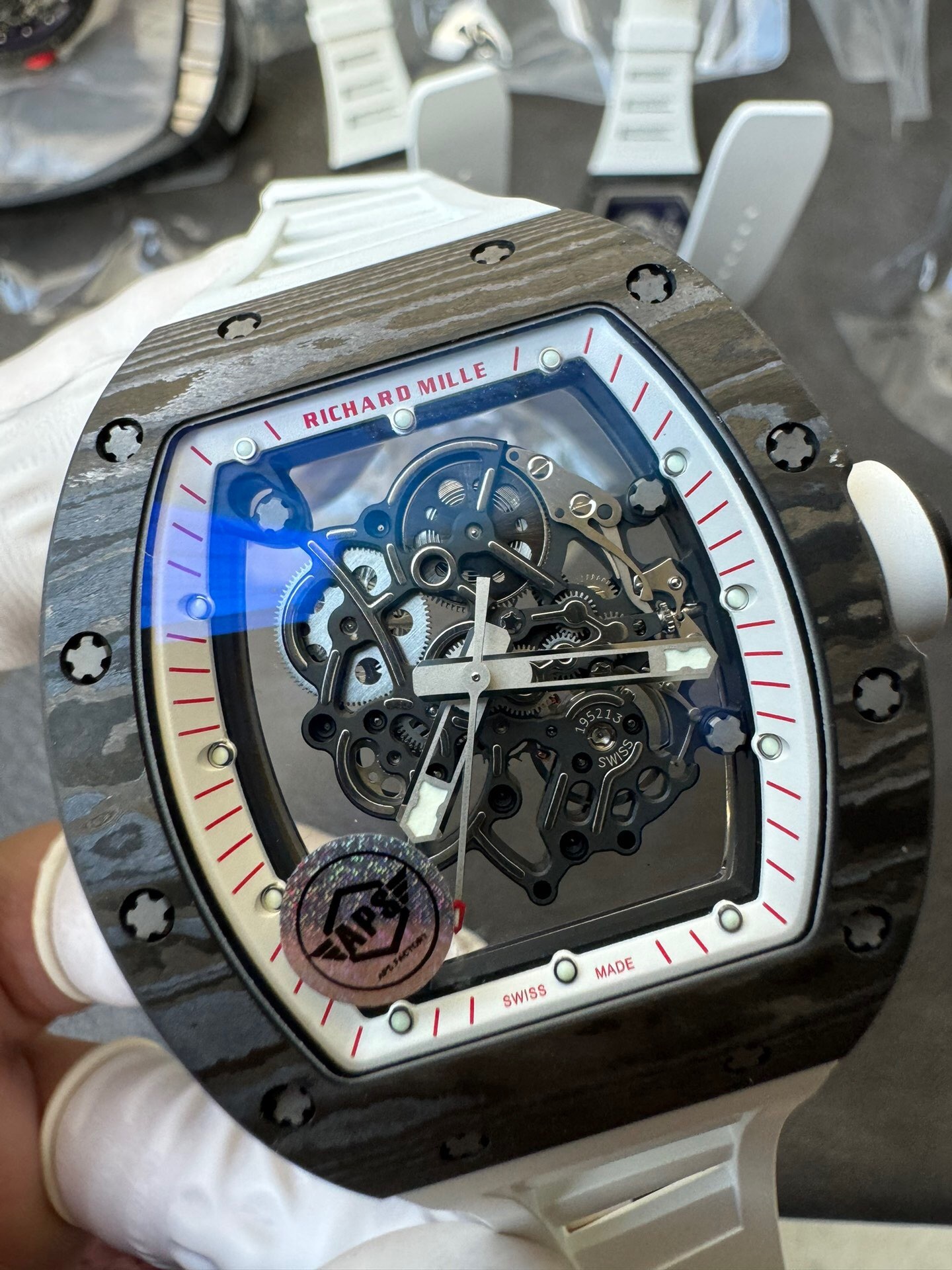 Richard Mille Apsnew Stylerm055 Stylerm055 Titanium Movementrmul2, Movement,watch Case,watch Strap 1 Movement: Rmul2, 2 Watch Case: Ntptwatch 3 Mold Opening 4 5 6 Clasp:watch Clasp Aps