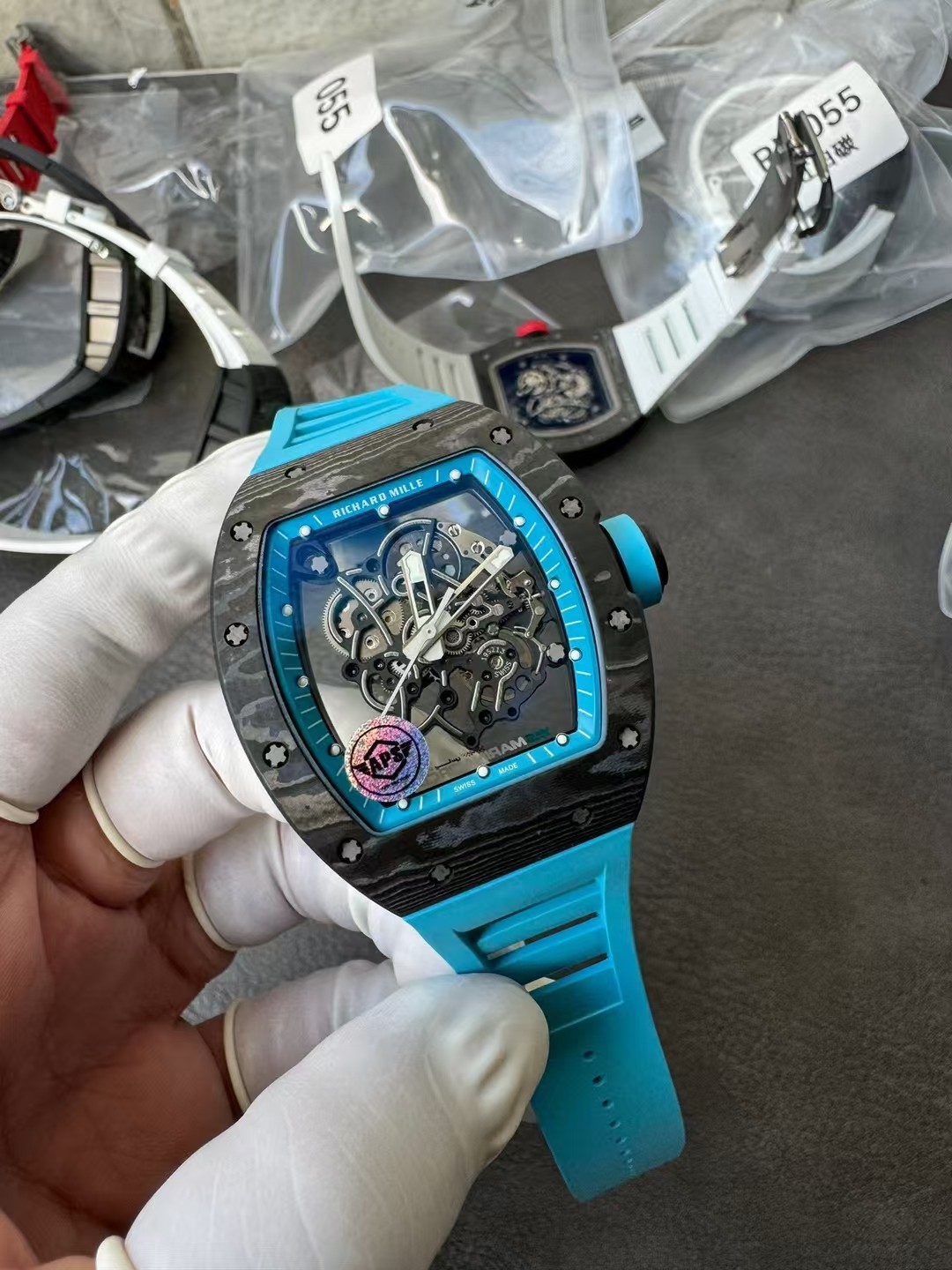 Richard Mille Apsnew Stylerm055 Titanium Movementrmul2, Movement,watch Case,watch Strap 1 Movement: Rmul2, 2 Watch Case: Ntptwatch 3 Mold Opening 4 5 6 Clasp:watch Clasp Aps