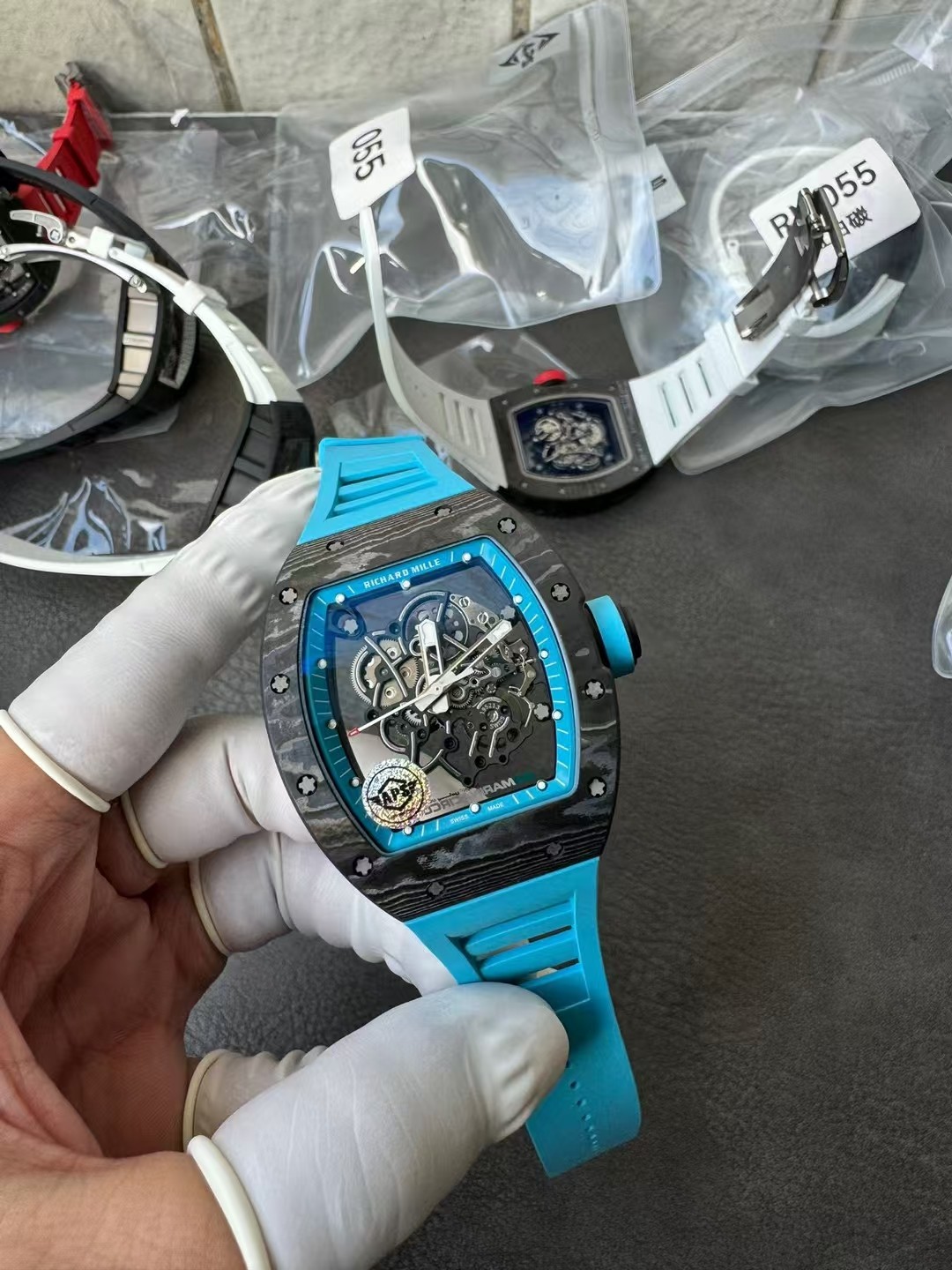 Richard Mille Apsnew Stylerm055 Titanium Movementrmul2, Movement,watch Case,watch Strap 1 Movement: Rmul2, 2 Watch Case: Ntptwatch 3 Mold Opening 4 5 6 Clasp:watch Clasp Aps