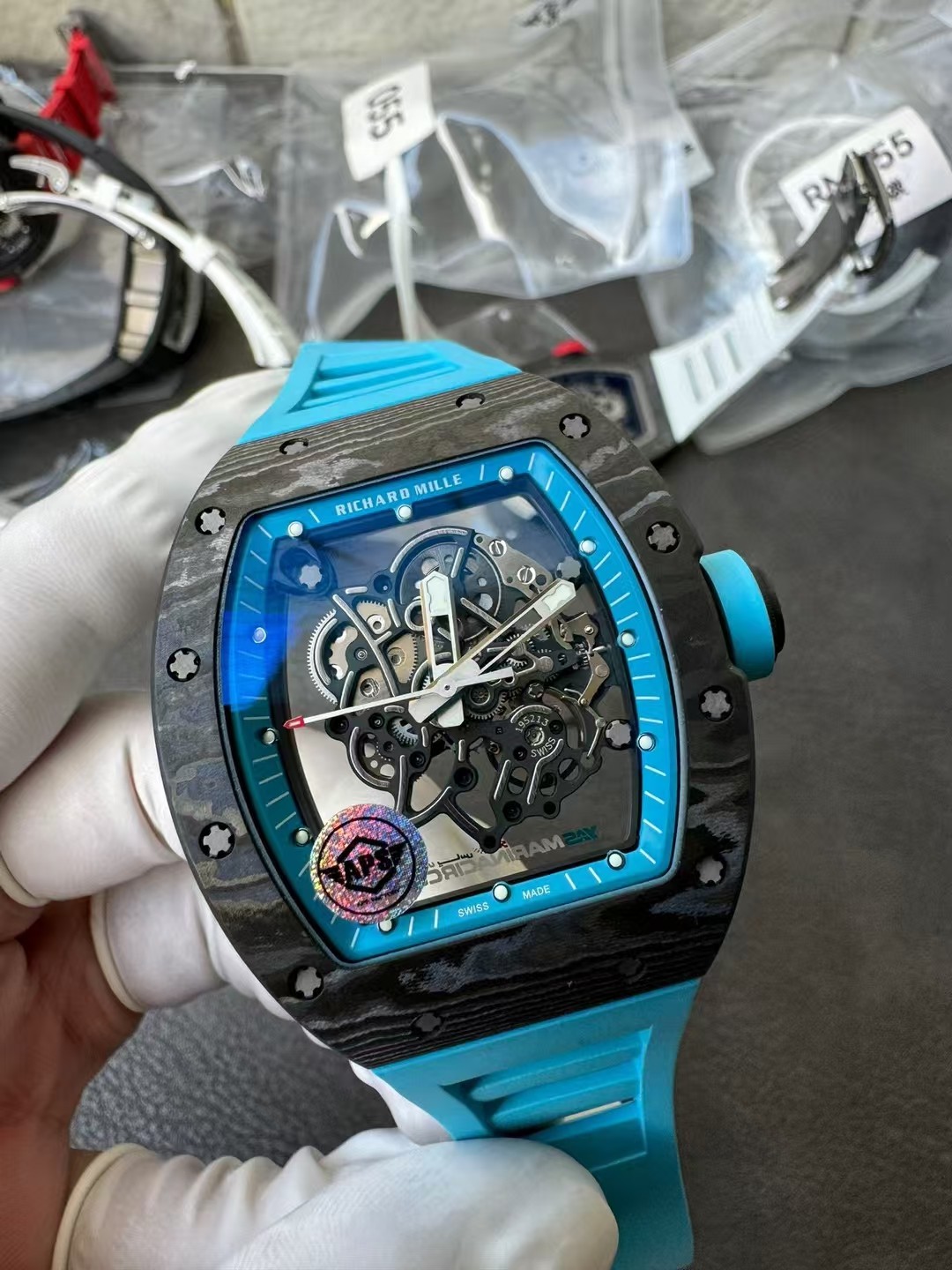 Richard Mille Apsnew Stylerm055 Titanium Movementrmul2, Movement,watch Case,watch Strap 1 Movement: Rmul2, 2 Watch Case: Ntptwatch 3 Mold Opening 4 5 6 Clasp:watch Clasp Aps