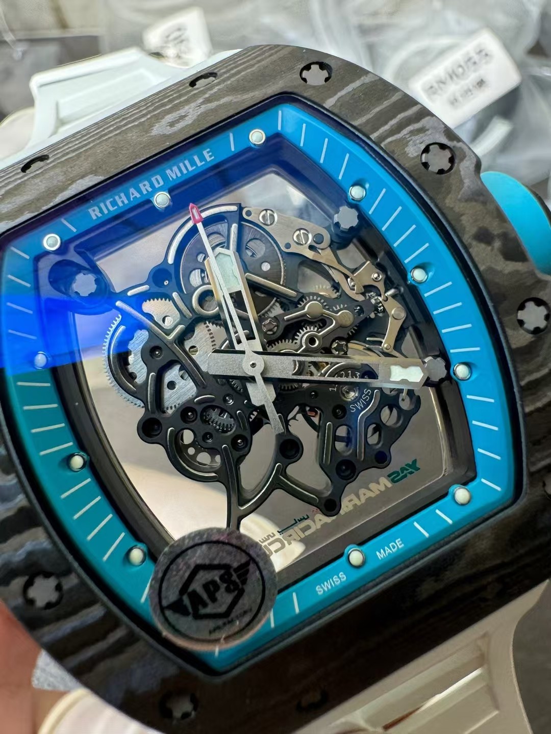 Richard Mille Apsnew Stylerm055 Titanium Movementrmul2, Movement,watch Case,watch Strap 1 Movement: Rmul2, 2 Watch Case: Ntptwatch 3 Mold Opening 4 5 6 Clasp:watch Clasp Aps