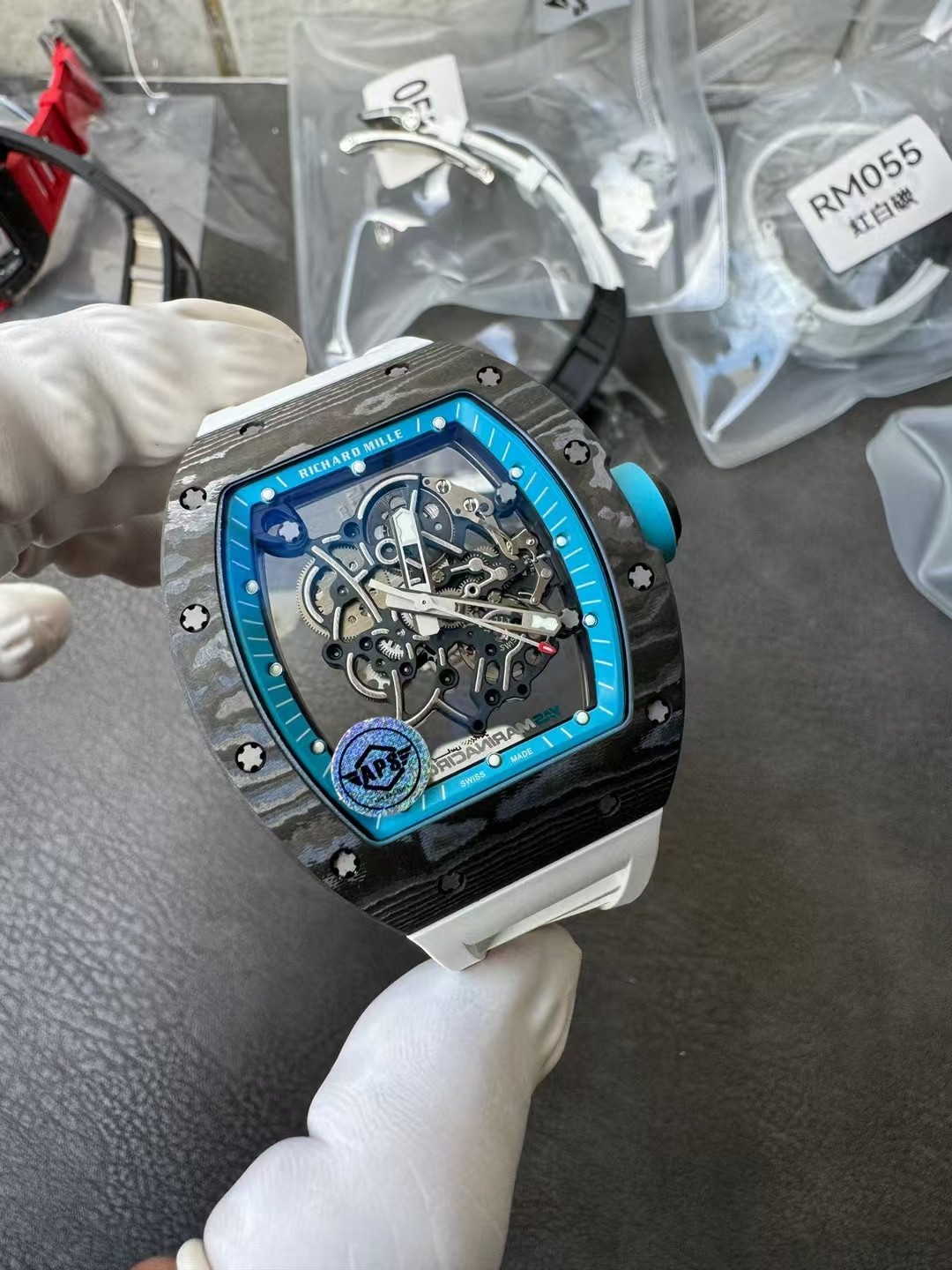 Richard Mille Apsnew Stylerm055 Titanium Movementrmul2, Movement,watch Case,watch Strap 1 Movement: Rmul2, 2 Watch Case: Ntptwatch 3 Mold Opening 4 5 6 Clasp:watch Clasp Aps