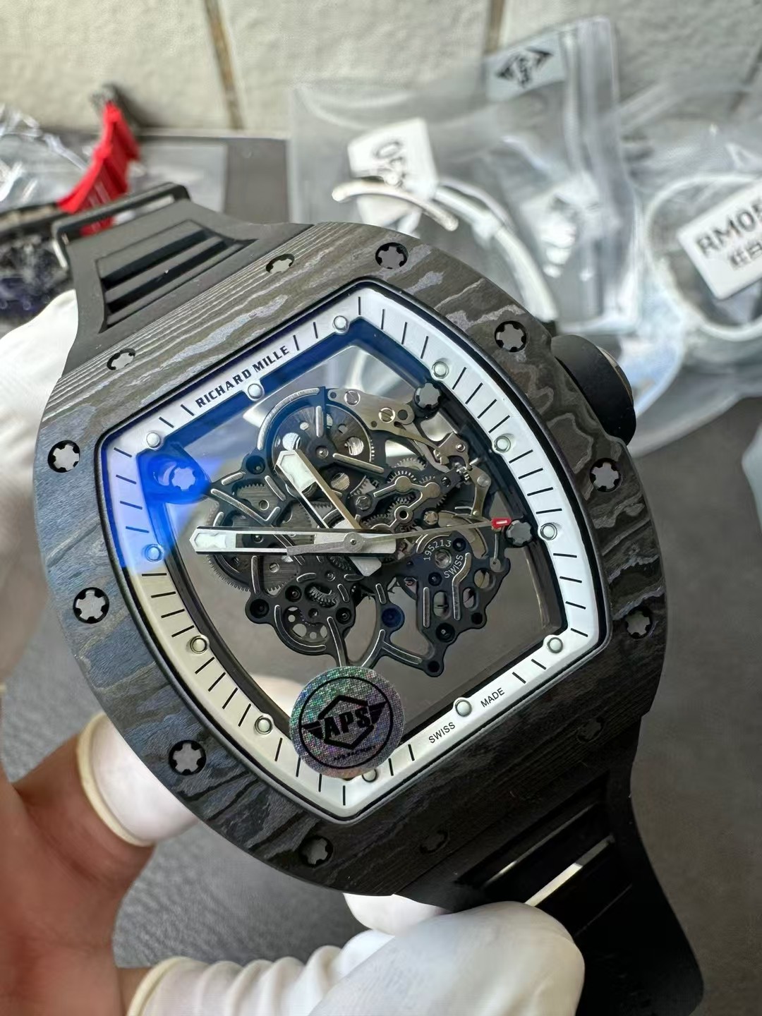 Richard Mille Apsnew Stylerm055 Titanium Movementrmul2, Movement,watch Case,watch Strap 1 Movement: Rmul2, 2 Watch Case: Ntptwatch 3 Mold Opening 4 5 6 Clasp:watch Clasp Aps