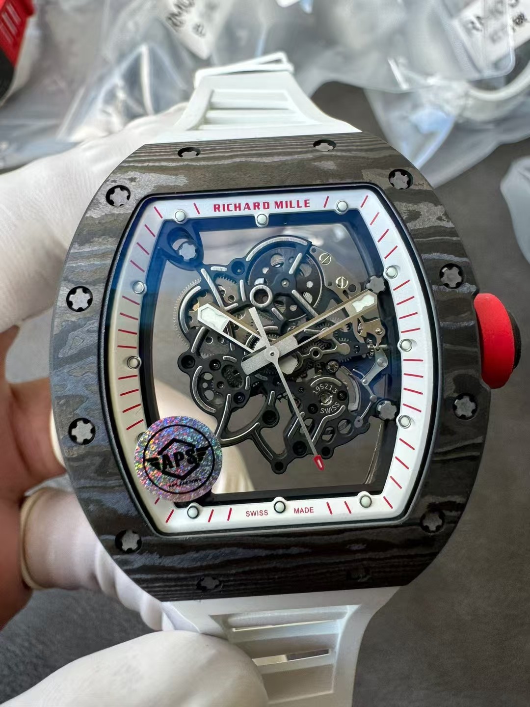 Richard Mille Apsnew Stylerm055 Titanium Movementrmul2, Movement,watch Case,watch Strap 1 Movement: Rmul2, 2 Watch Case: Ntptwatch 3 Mold Opening 4 5 6 Clasp:watch Clasp Aps