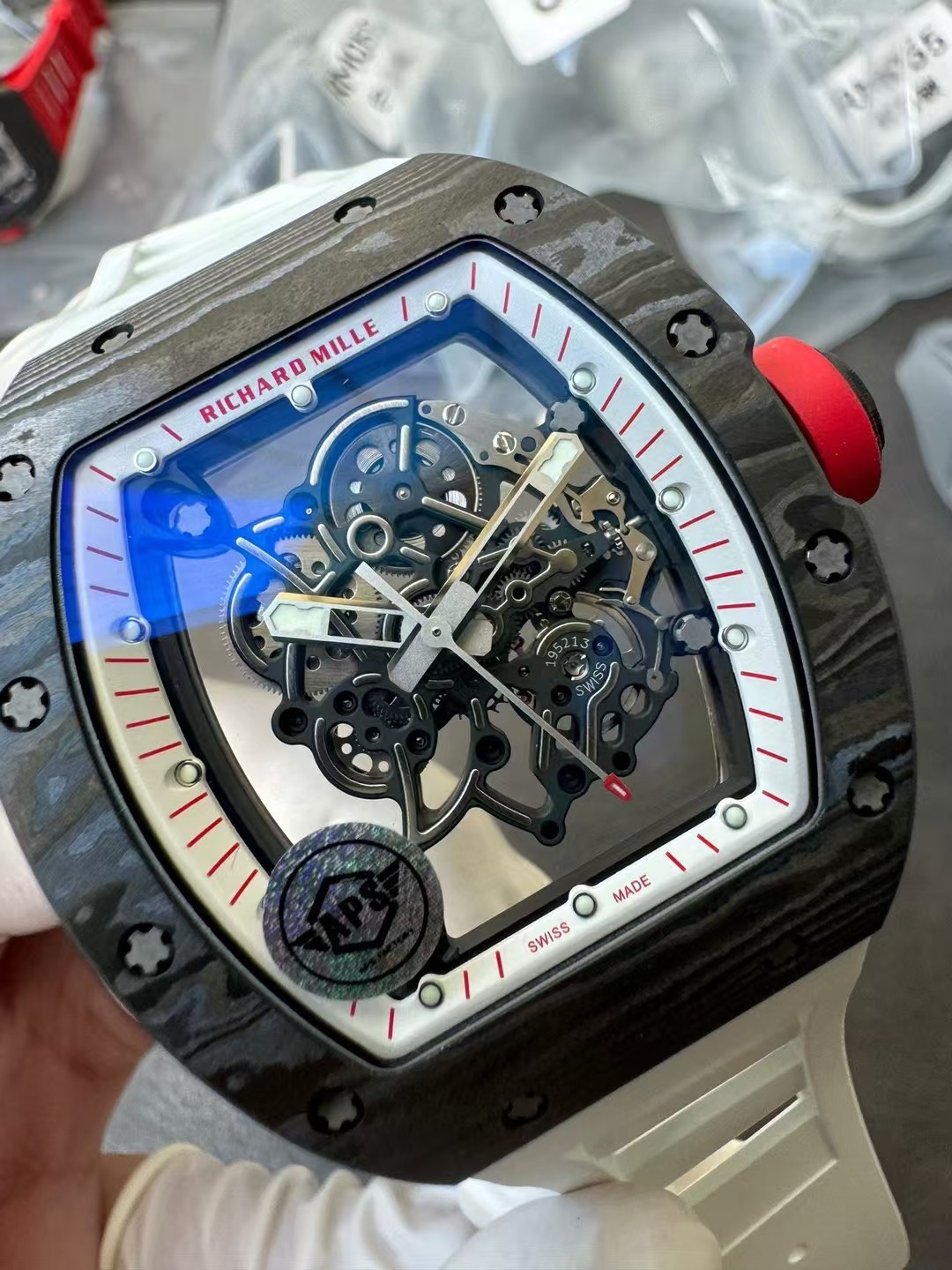 Richard Mille Apsnew Stylerm055 Titanium Movementrmul2, Movement,watch Case,watch Strap 1 Movement: Rmul2, 2 Watch Case: Ntptwatch 3 Mold Opening 4 5 6 Clasp:watch Clasp Aps
