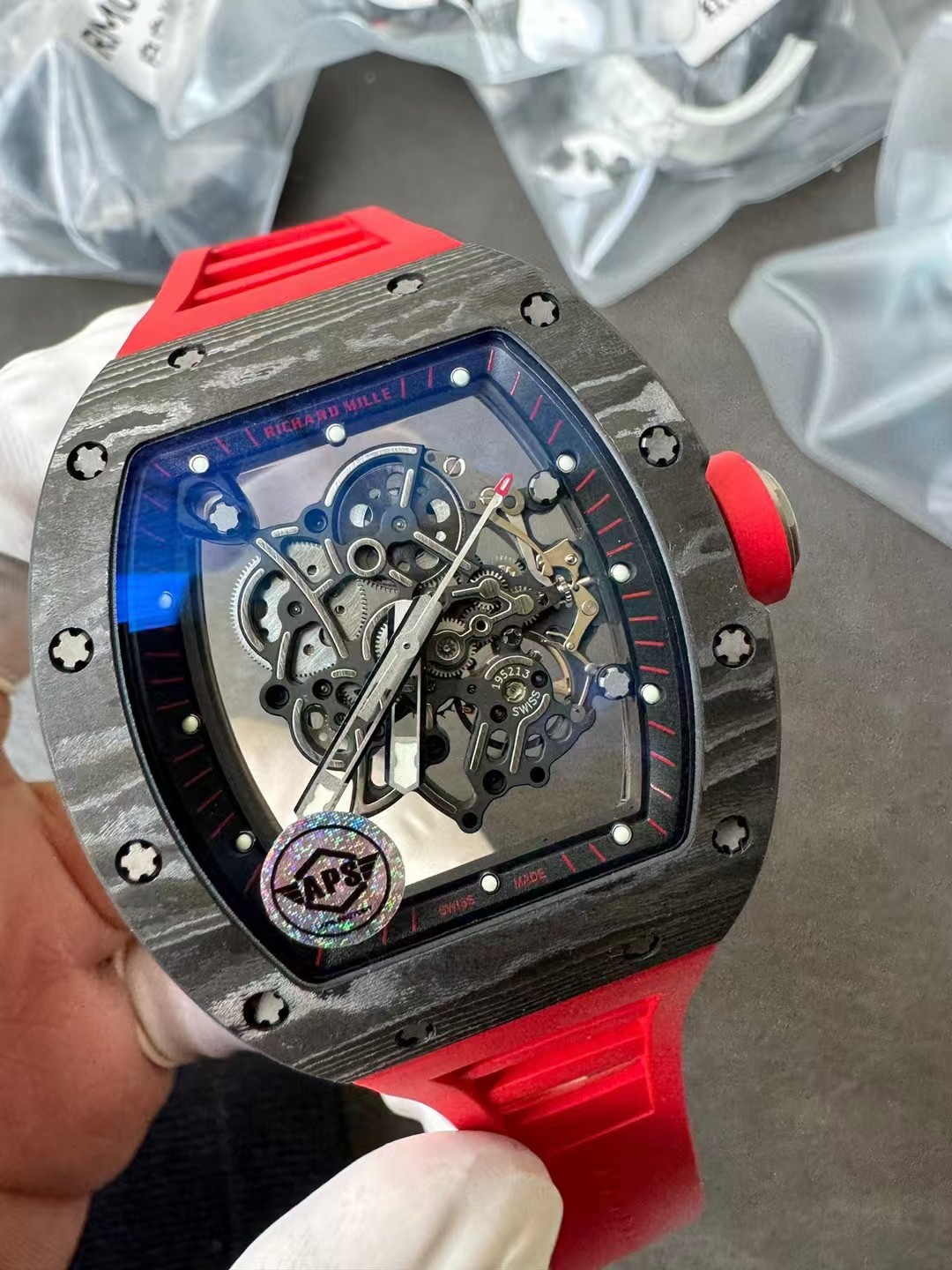 Richard Mille Apsnew Stylerm055 Titanium Movementrmul2, Movement,watch Case,watch Strap 1 Movement: Rmul2, 2 Watch Case: Ntptwatch 3 Mold Opening 4 5 6 Clasp:watch Clasp Aps