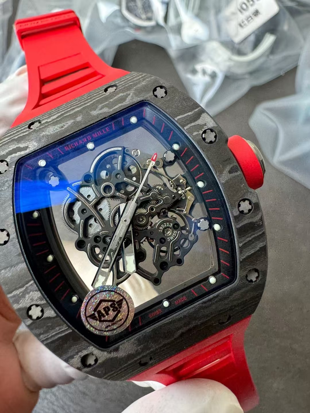 Richard Mille Apsnew Stylerm055 Titanium Movementrmul2, Movement,watch Case,watch Strap 1 Movement: Rmul2, 2 Watch Case: Ntptwatch 3 Mold Opening 4 5 6 Clasp:watch Clasp Aps