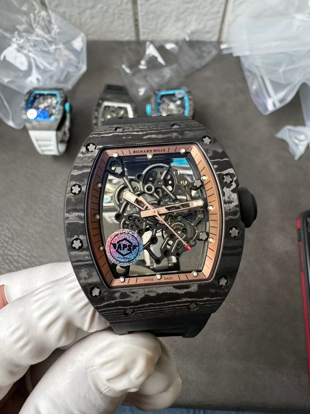 Richard Mille Apsnew Stylerm055 Titanium Movementrmul2, Movement,watch Case,watch Strap 1 Movement: Rmul2, 2 Watch Case: Ntptwatch 3 Mold Opening 4 5 6 Clasp:watch Clasp Aps