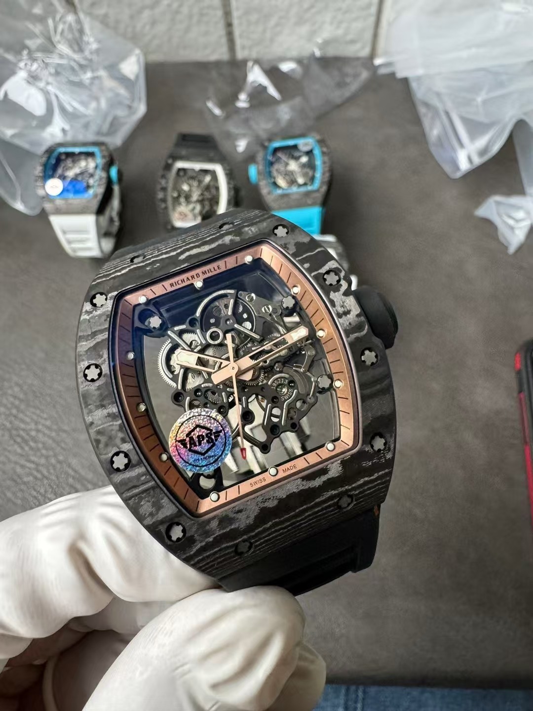Richard Mille Apsnew Stylerm055 Titanium Movementrmul2, Movement,watch Case,watch Strap 1 Movement: Rmul2, 2 Watch Case: Ntptwatch 3 Mold Opening 4 5 6 Clasp:watch Clasp Aps