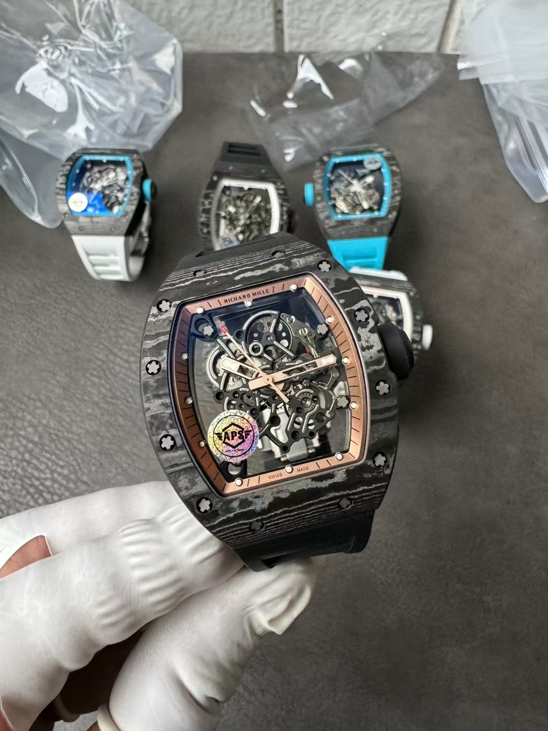 Richard Mille Apsnew Stylerm055 Titanium Movementrmul2, Movement,watch Case,watch Strap 1 Movement: Rmul2, 2 Watch Case: Ntptwatch 3 Mold Opening 4 5 6 Clasp:watch Clasp Aps