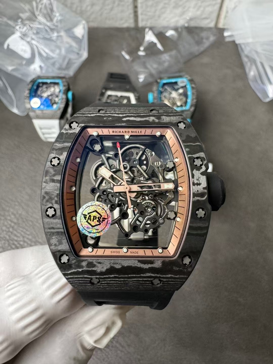 Richard Mille Apsnew Stylerm055 Titanium Movementrmul2, Movement,watch Case,watch Strap 1 Movement: Rmul2, 2 Watch Case: Ntptwatch 3 Mold Opening 4 5 6 Clasp:watch Clasp Aps