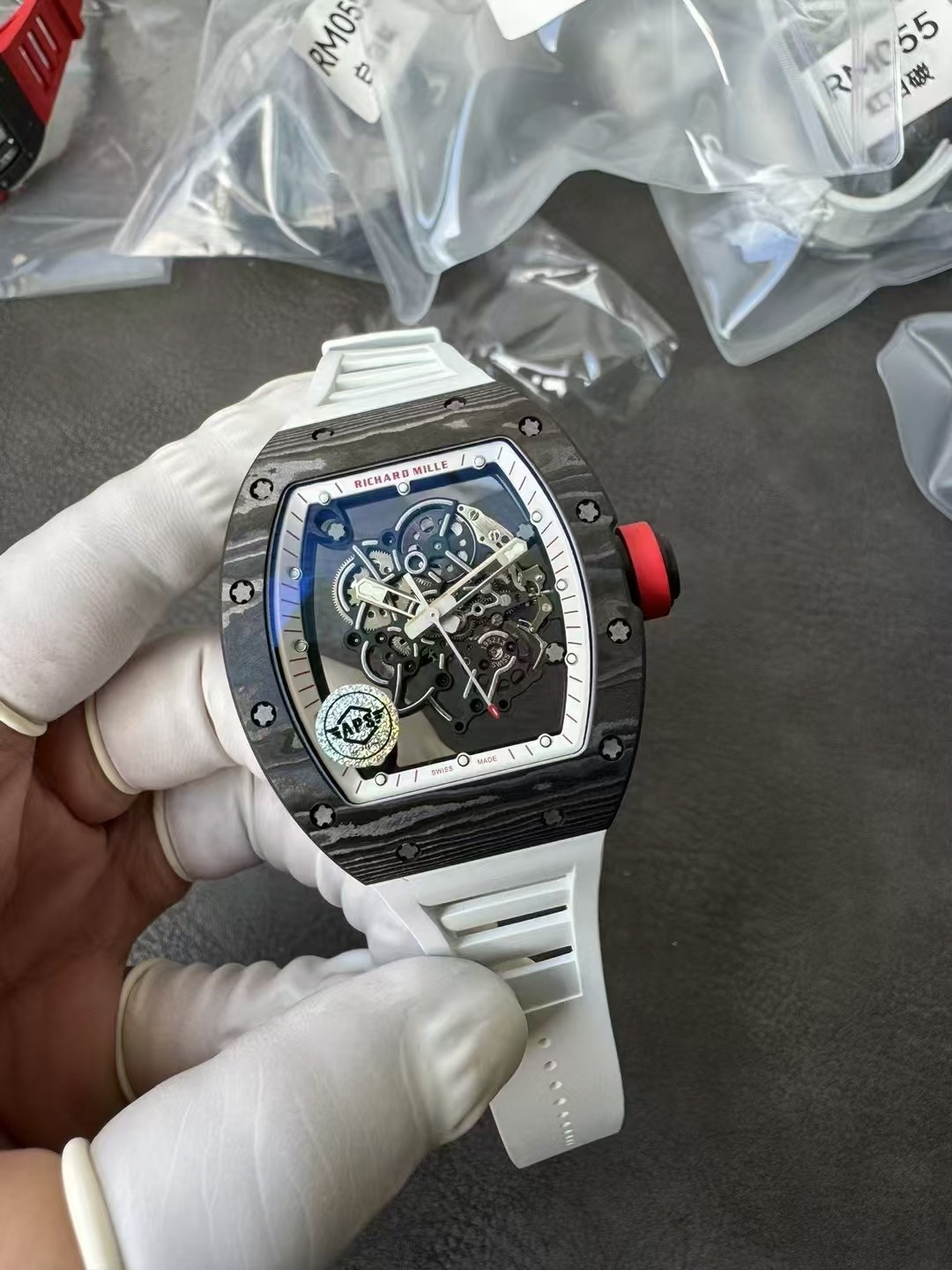 Richard Mille Aps 2024 Rm055 Titanium Mold Opening Movementrmul2, Movement,watch Case,watch Strap 1 Movement: Rmul2, 2 Watch Case: Ntptwatch 3 4 5 6 Clasp:watch Clasp