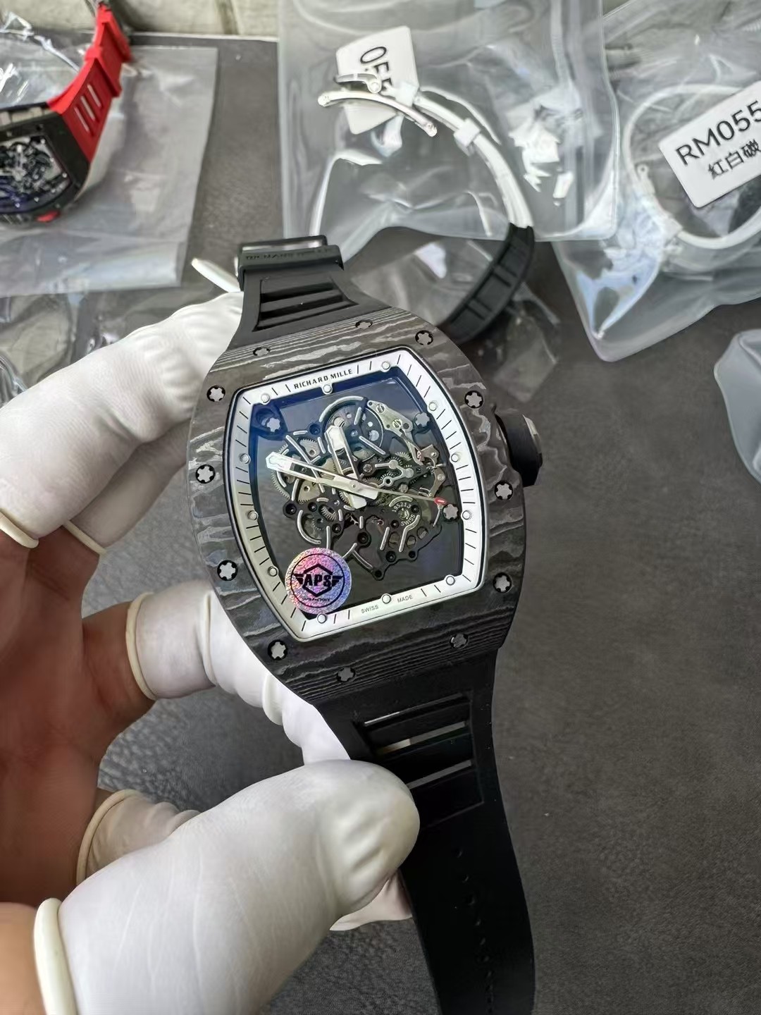 Richard Mille Aps 2024 Rm055 Titanium Mold Opening Movementrmul2, Movement,watch Case,watch Strap 1 Movement: Rmul2, 2 Watch Case: Ntptwatch 3 4 5 6 Clasp:watch Clasp