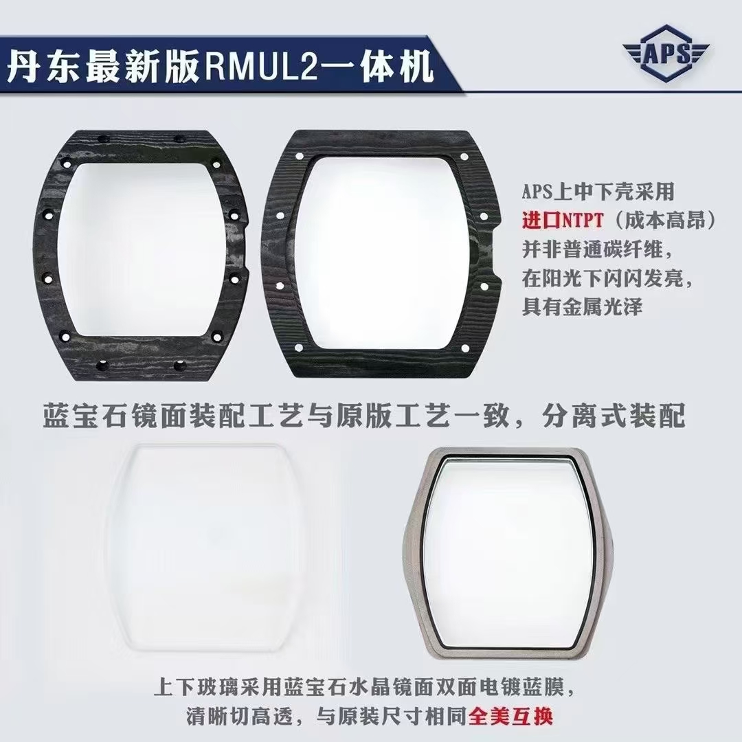 Richard Mille Apsnew Stylerm055 Titanium Movementrmul2, Movement,watch Case,watch Strap 1 Movement: Rmul2, 2 Watch Case: Ntptwatch 3 Mold Opening 4 5 6 Clasp:watch Clasp Aps