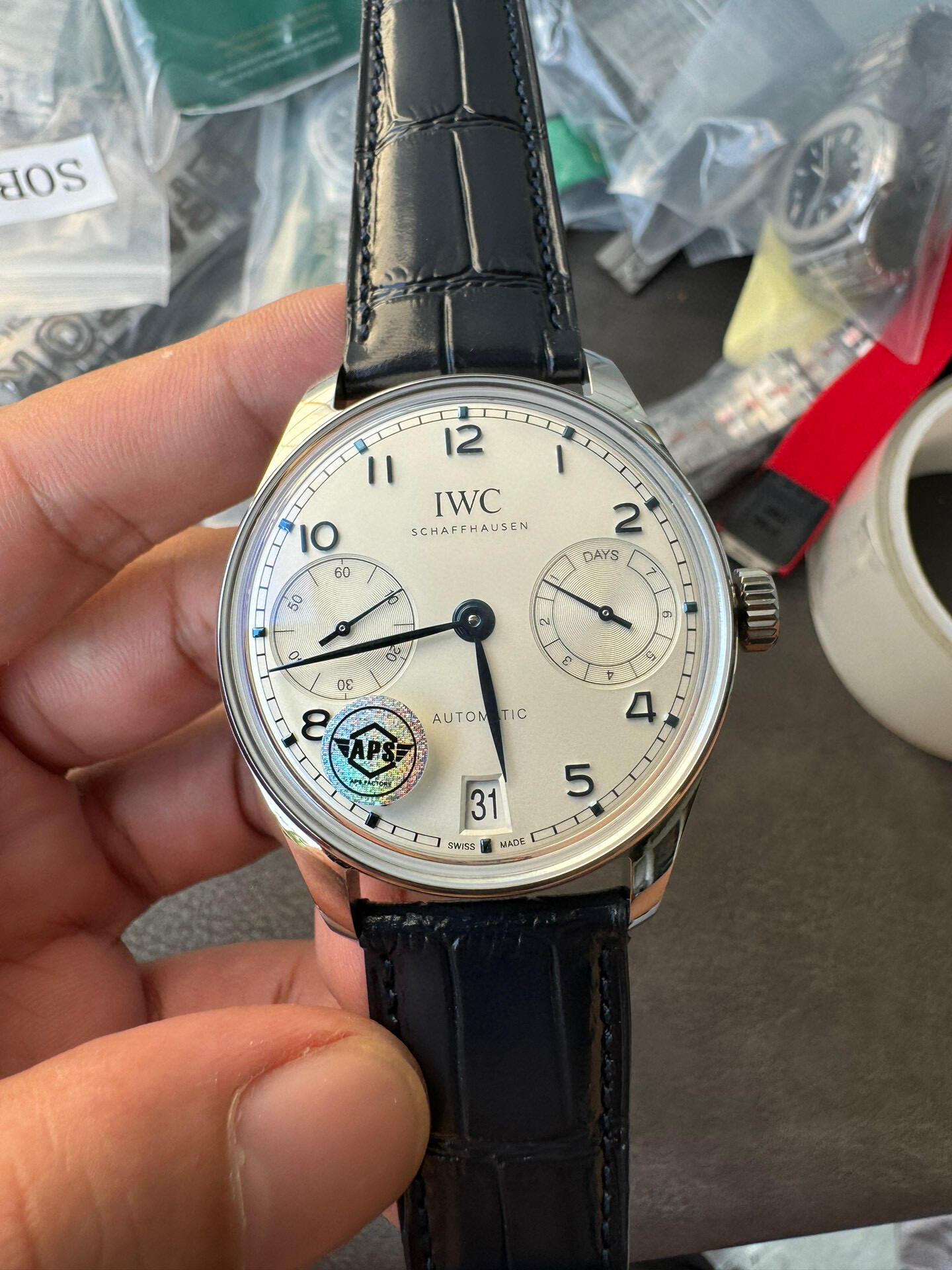 Iwc Aps 2024 Case Diameter Watch Hands Dna. 1 4 Thickness 13 2 3 Dial: ,new Style 9 Markers