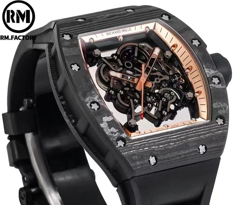 Richard Mille R M Limited Edition Millerm055 ,watch Case Ntpt 5 Titanium 70 Caliber Rmul2manual Windingmovement, Pvd Titalyt